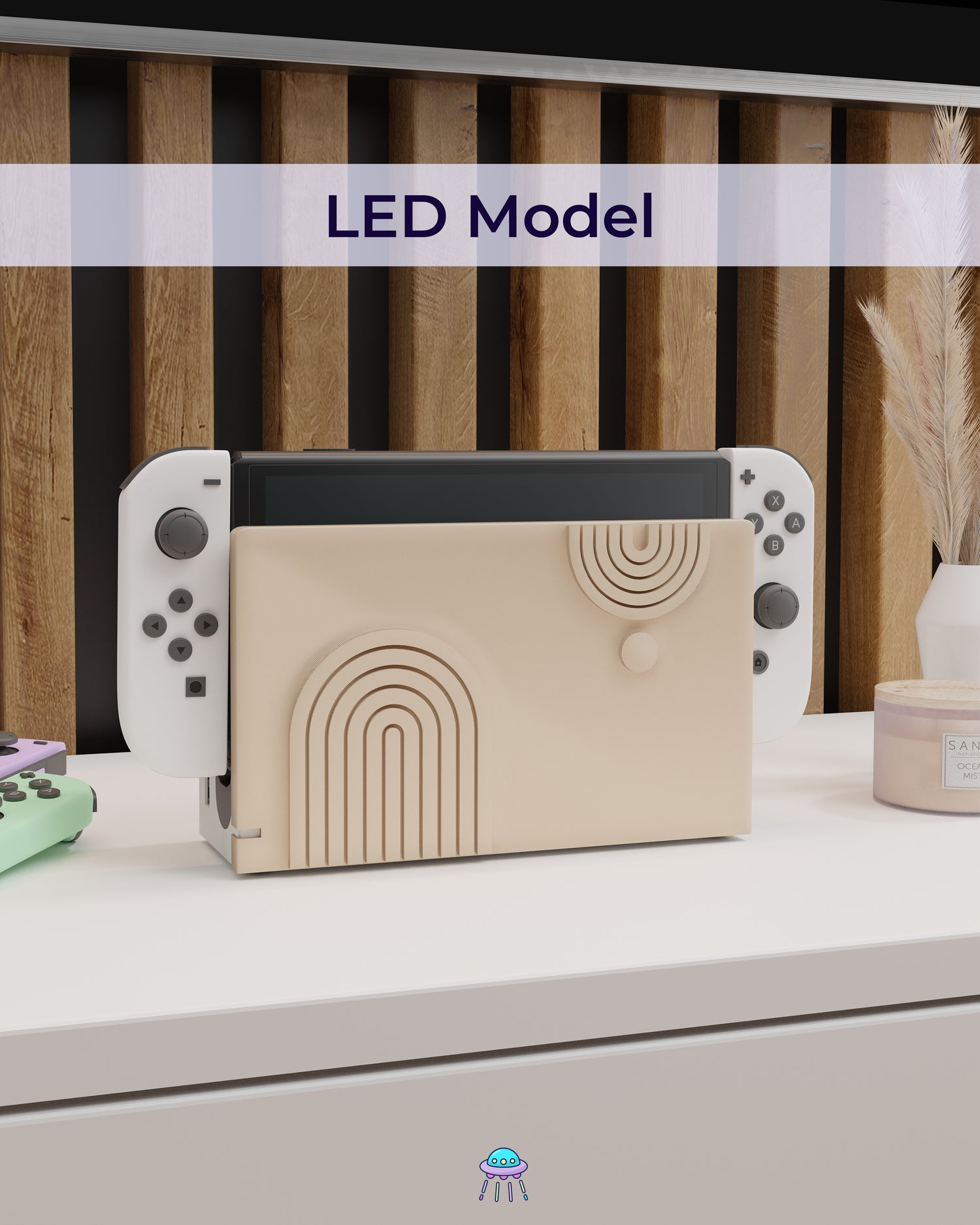 Abstract Dock Cover for Nintendo Switch – Original Faceplate Design