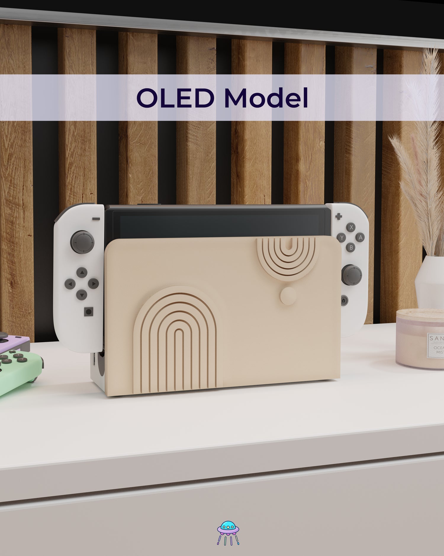 Abstract Dock Cover for Nintendo Switch – Original Faceplate Design