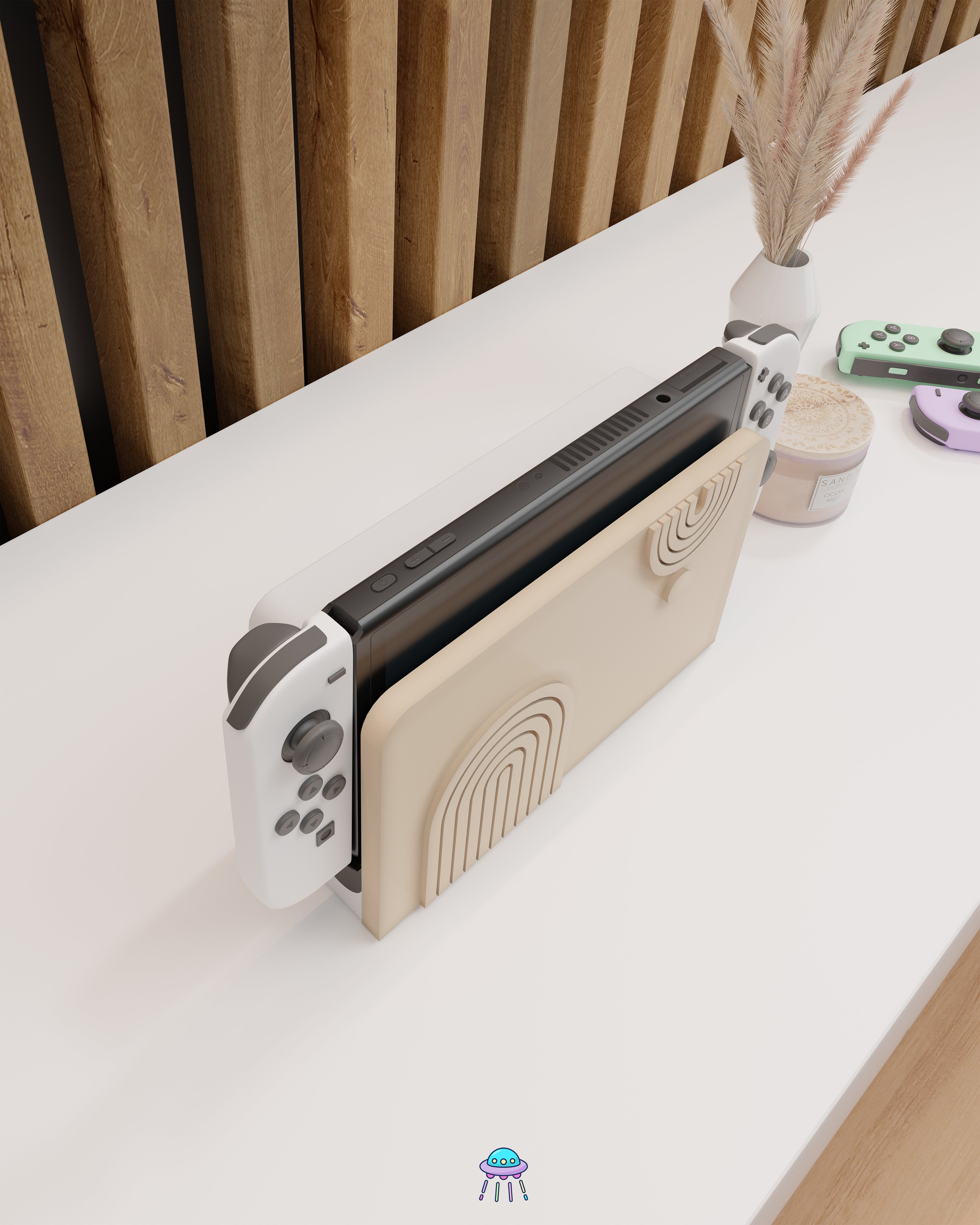 Abstract Dock Cover for Nintendo Switch – Original Faceplate Design
