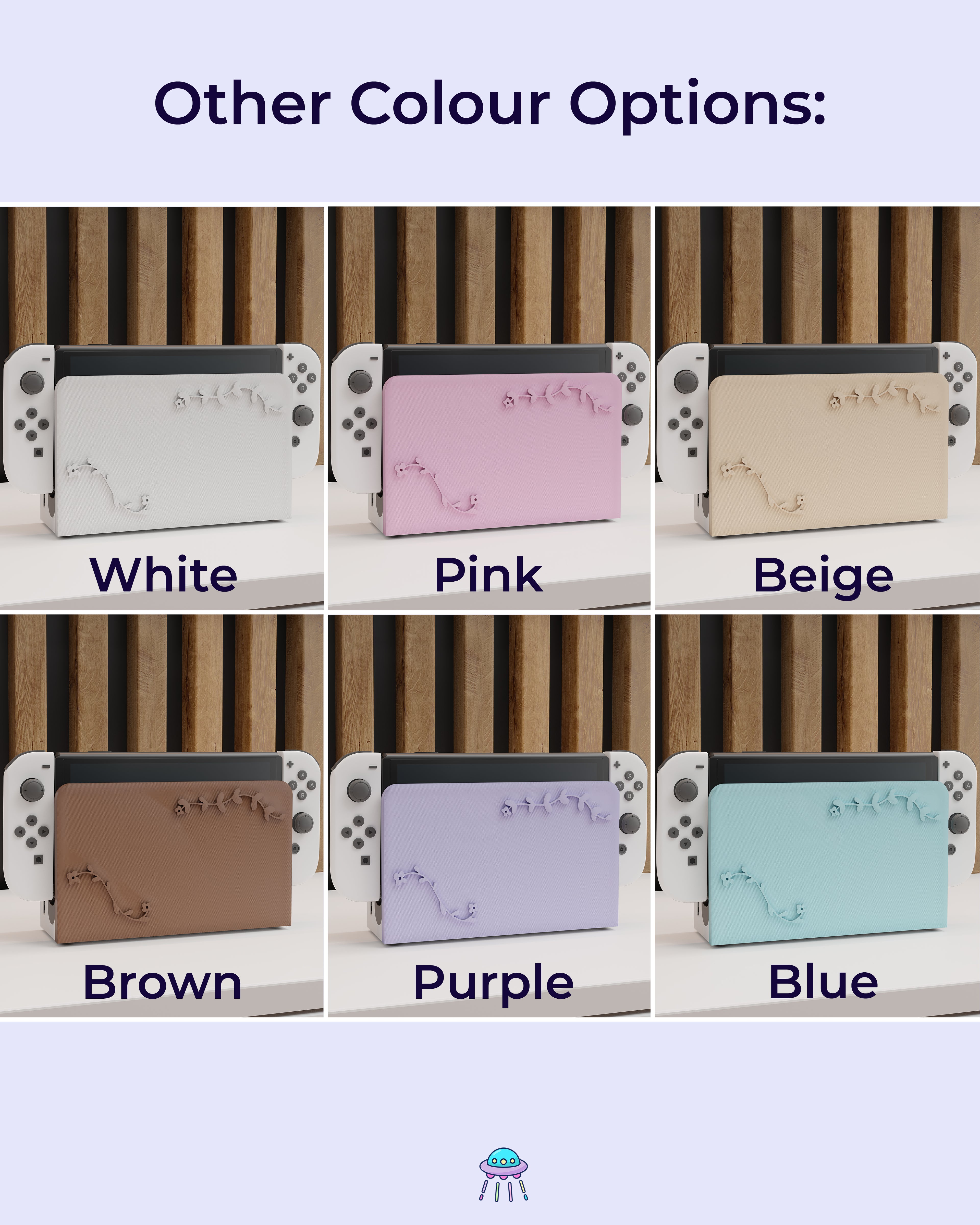 Botanical Dock Cover for Nintendo Switch – Original Faceplate Design