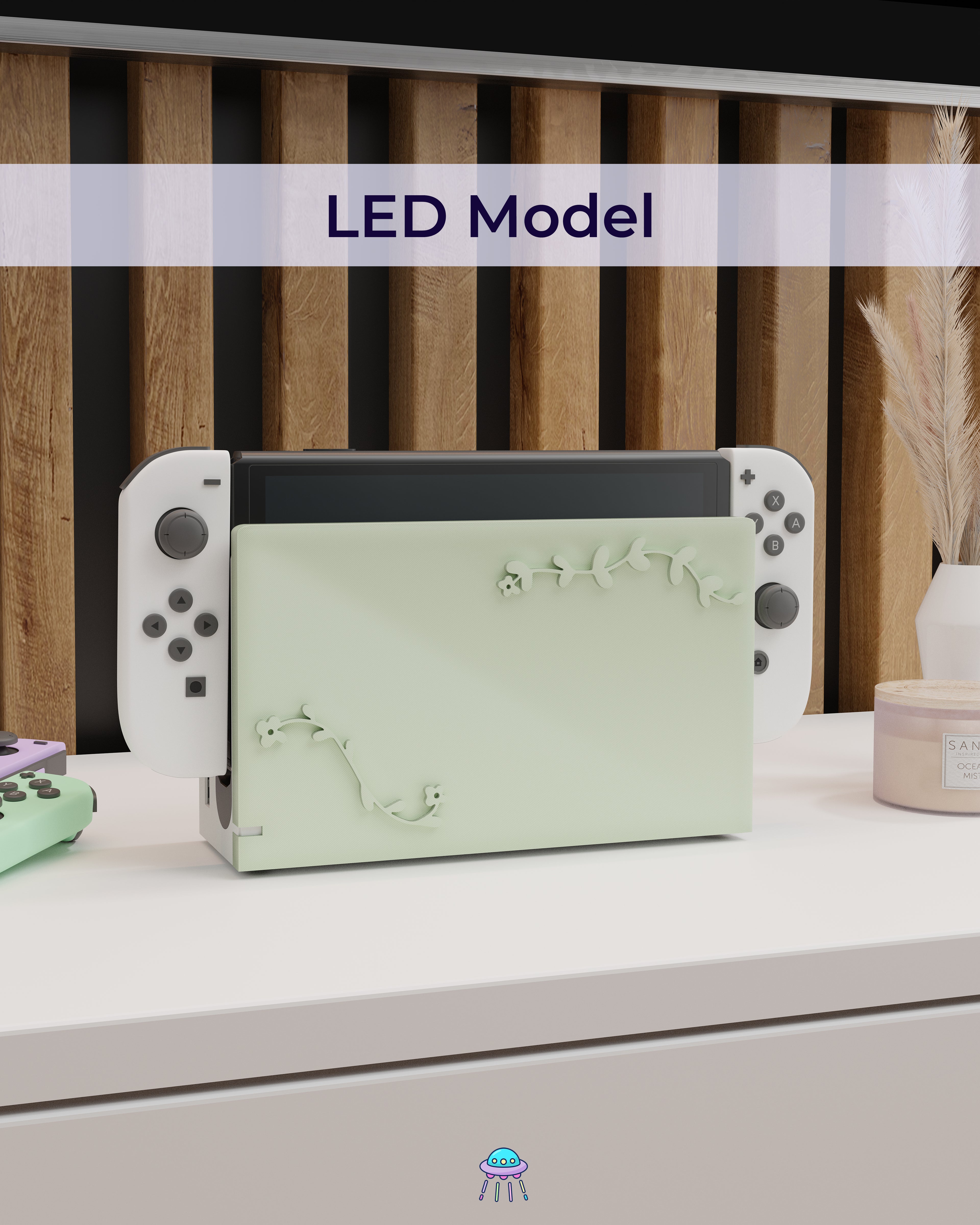 Botanical Dock Cover for Nintendo Switch – Original Faceplate Design