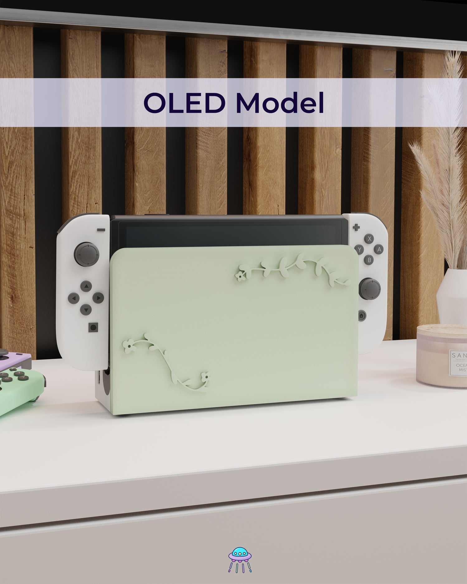 Botanical Dock Cover for Nintendo Switch – Original Faceplate Design