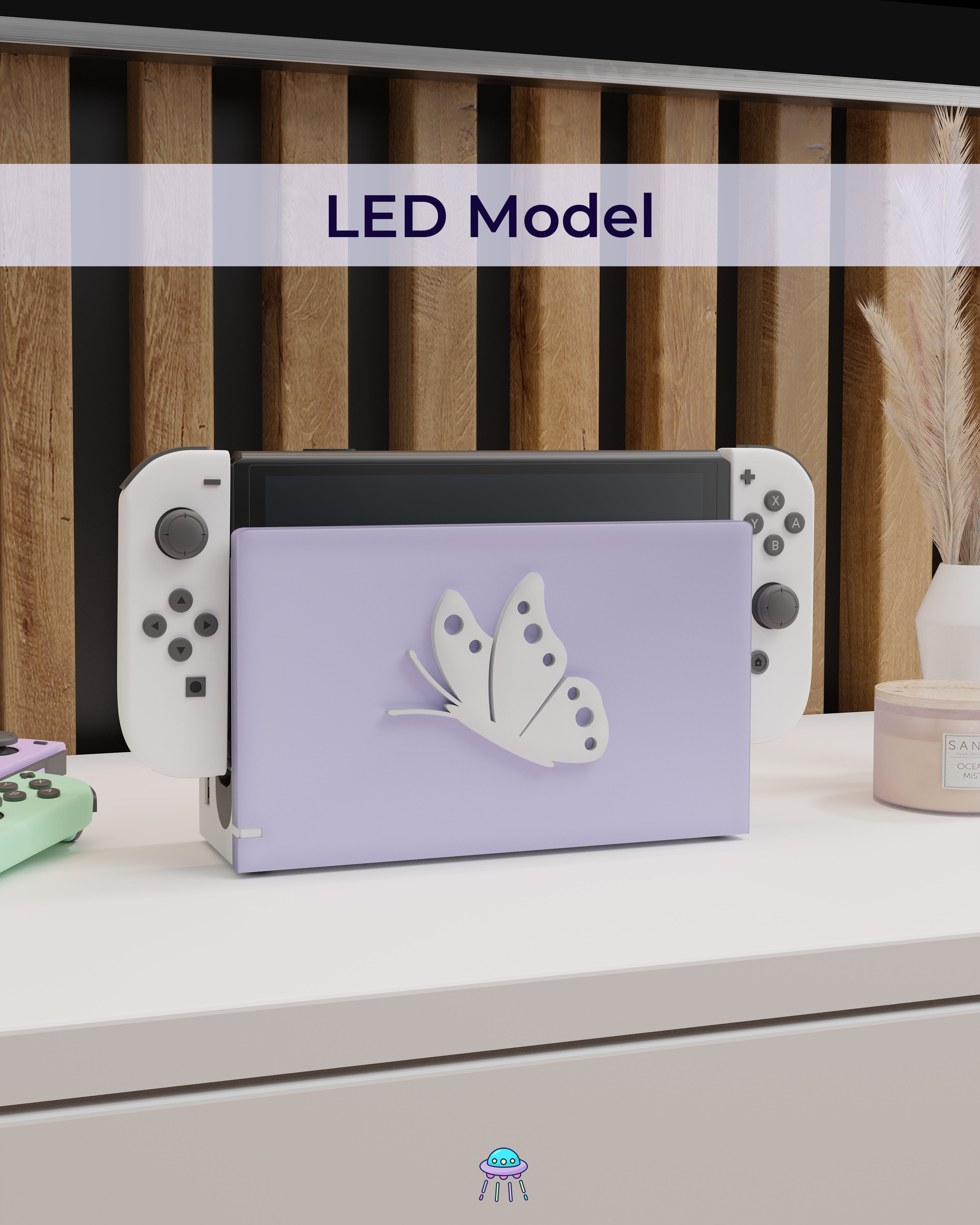 Butterfly Dock Cover for Nintendo Switch – Original Faceplate Design