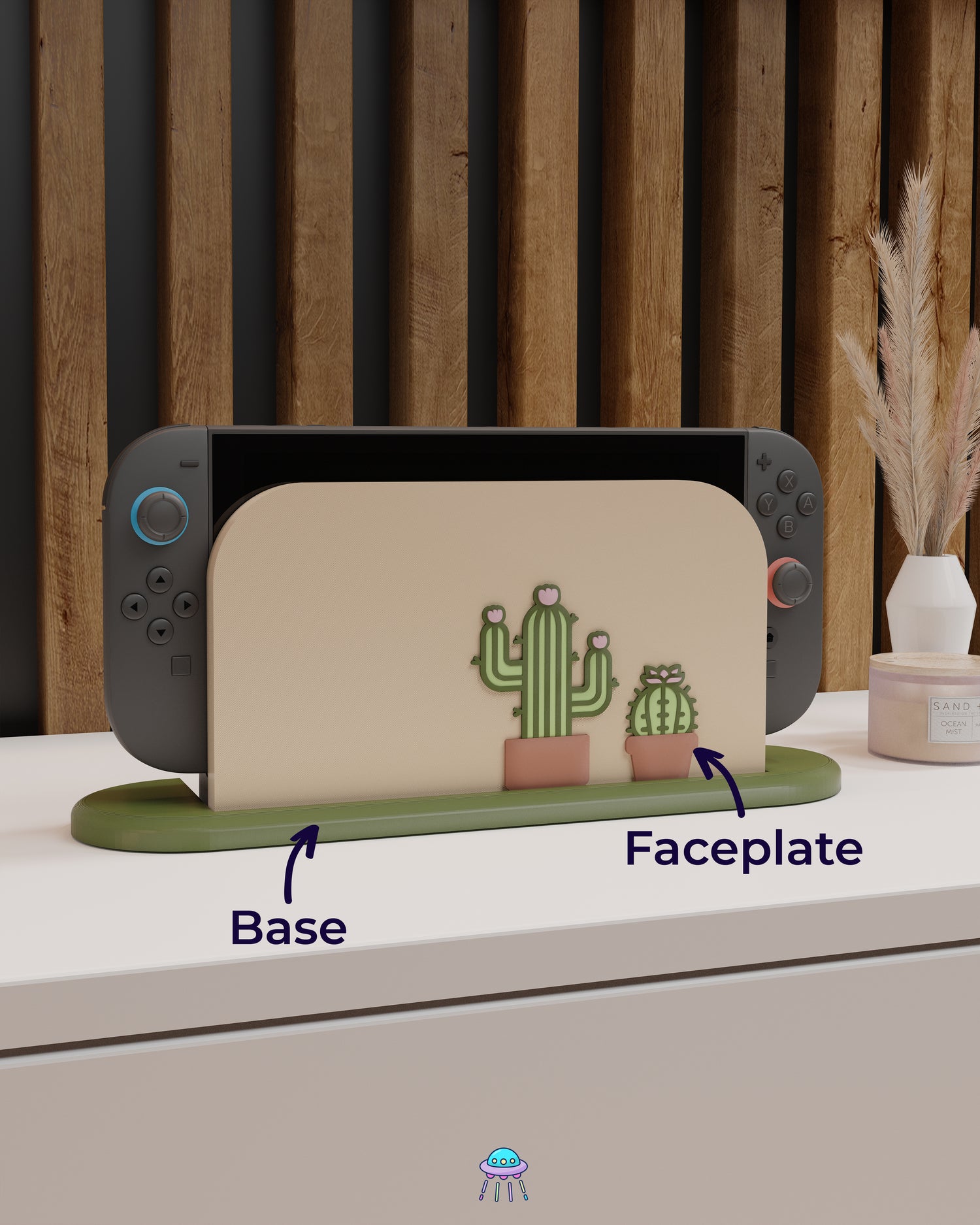 Cactus Dock Cover for Nintendo Switch 2 – Original Faceplate Design