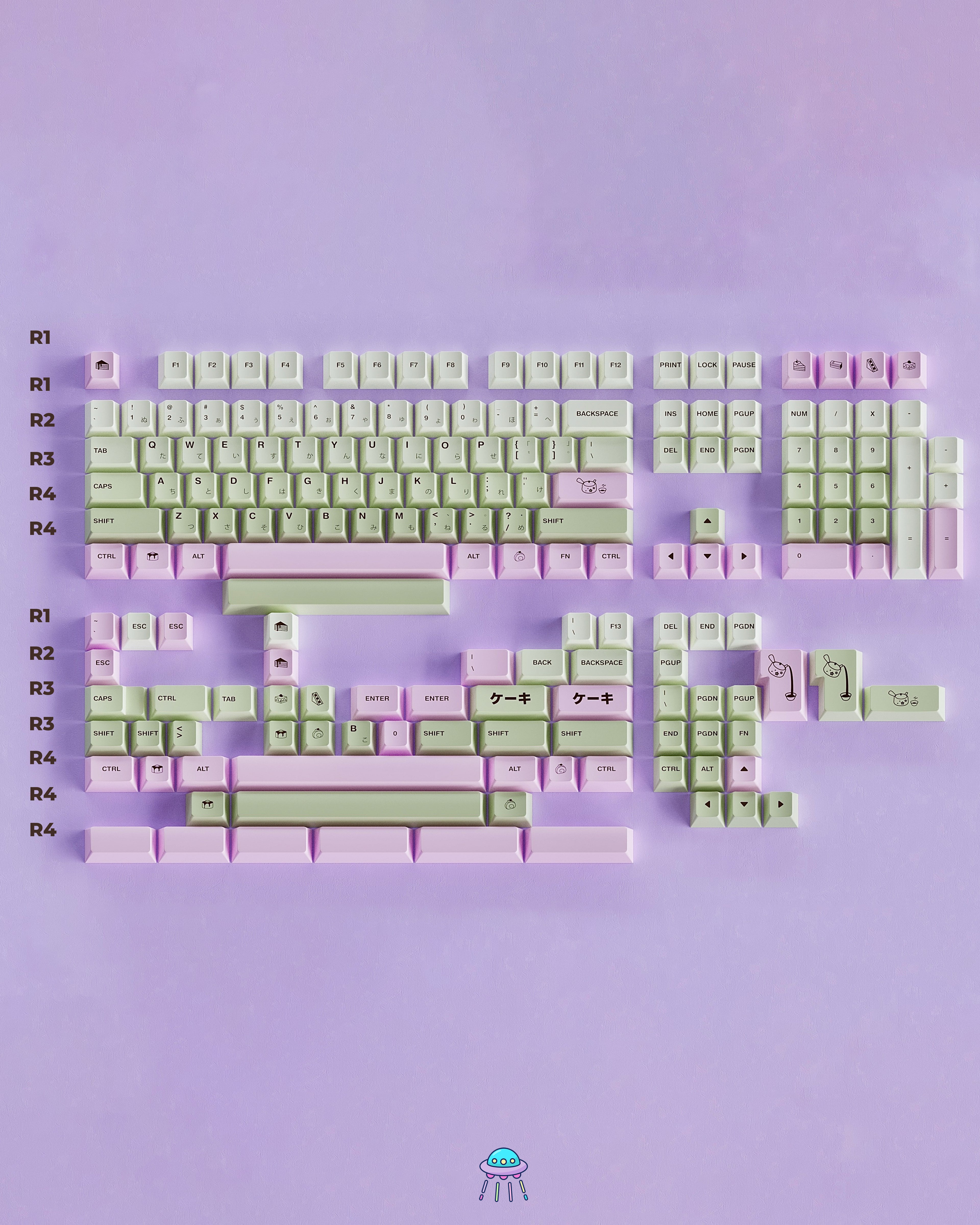 Café Cake Keycaps - In Stock