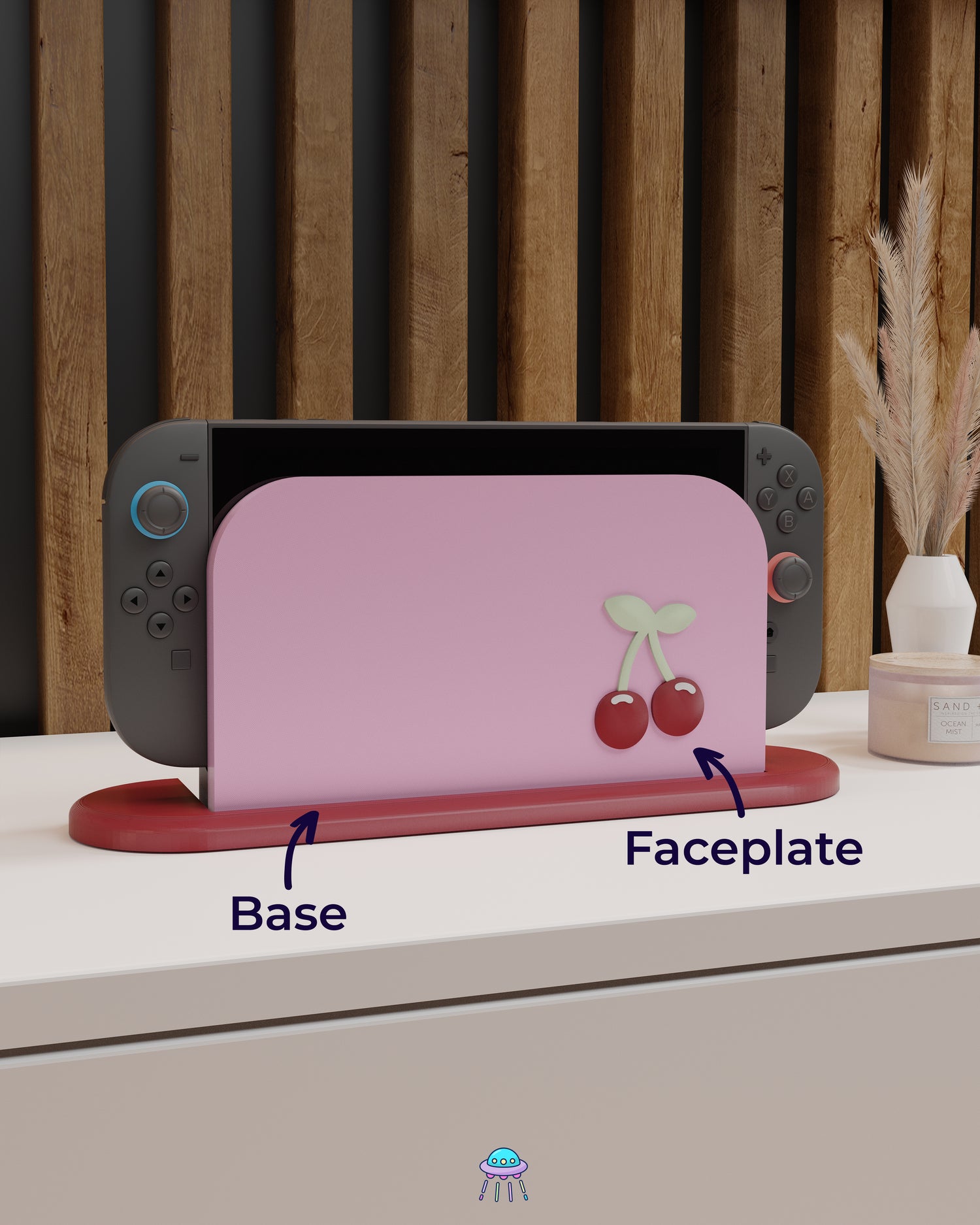 Cherry Dock Cover for Nintendo Switch 2 – Original Faceplate Design