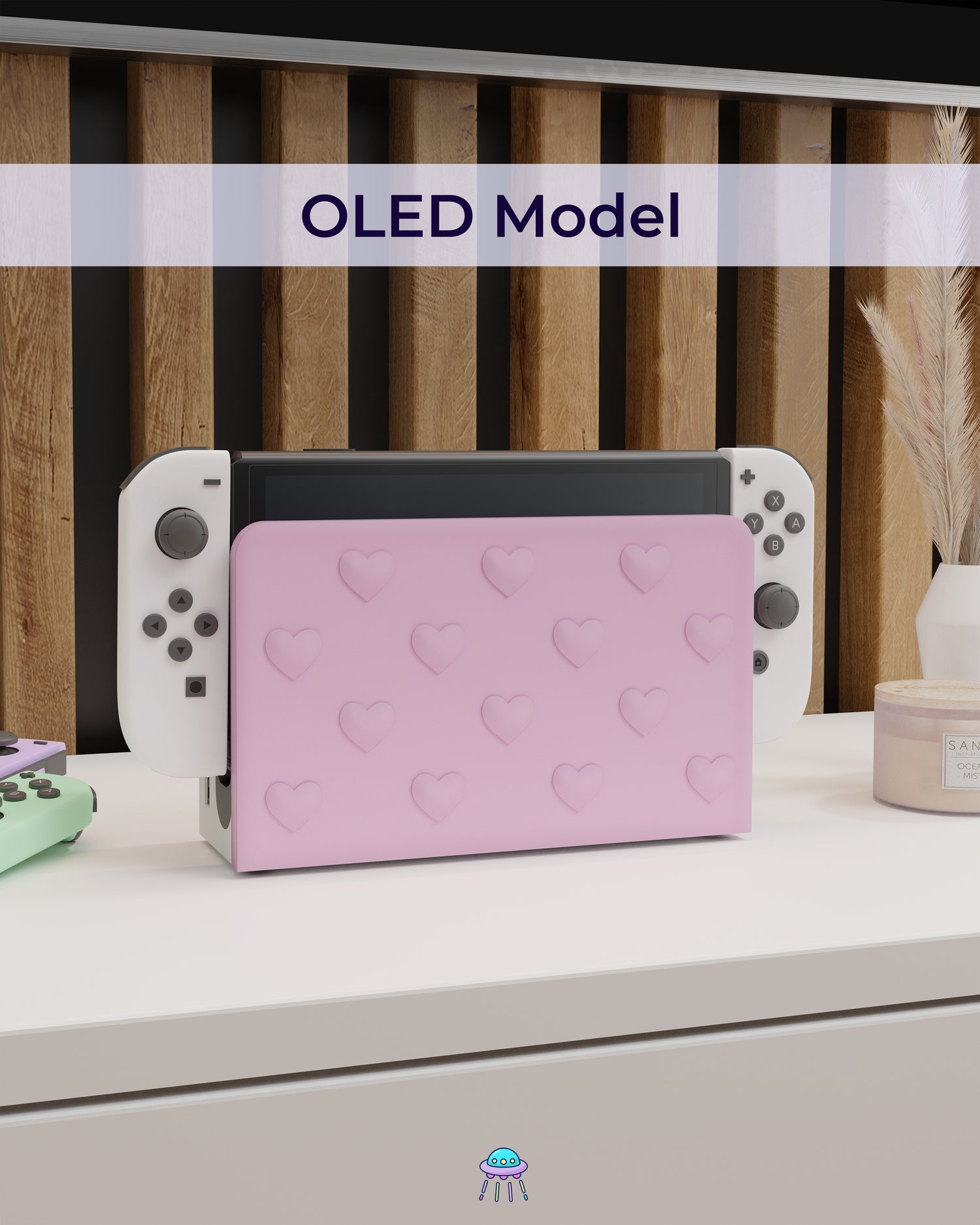 Hearts Dock Cover for Nintendo Switch – Original Faceplate Design