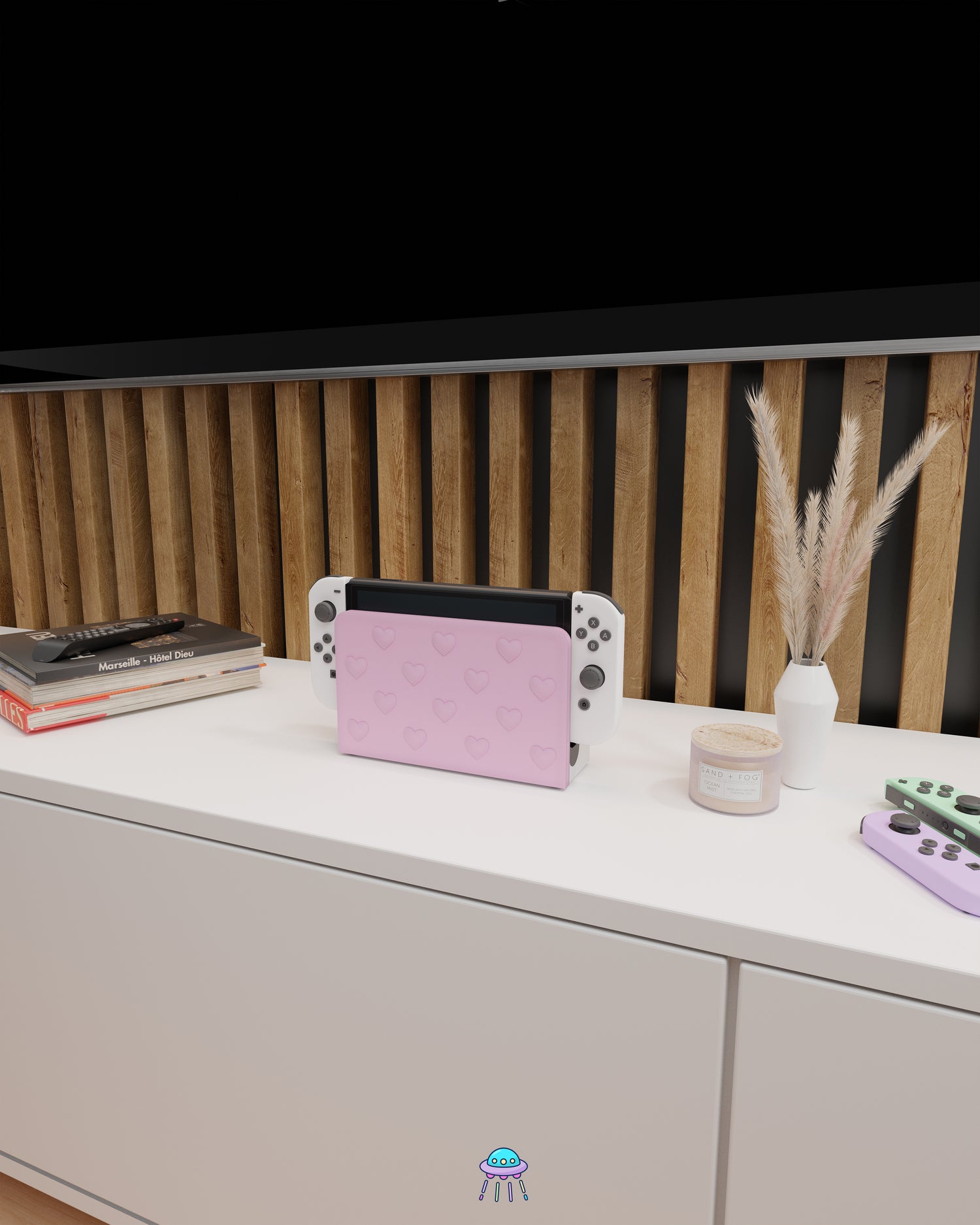 Hearts Dock Cover for Nintendo Switch – Original Faceplate Design