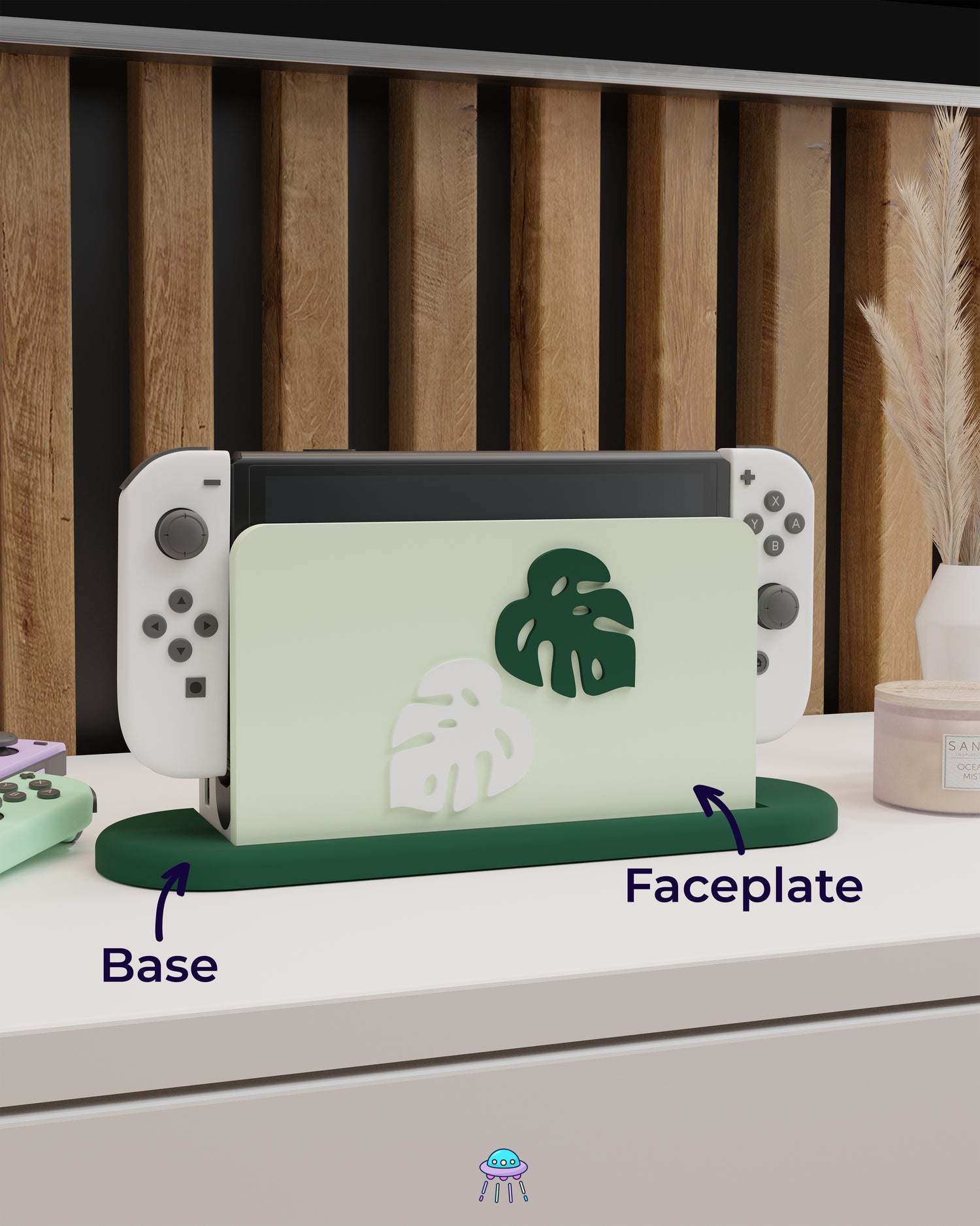 Leafy Dock Cover for Nintendo Switch – Original Faceplate Design