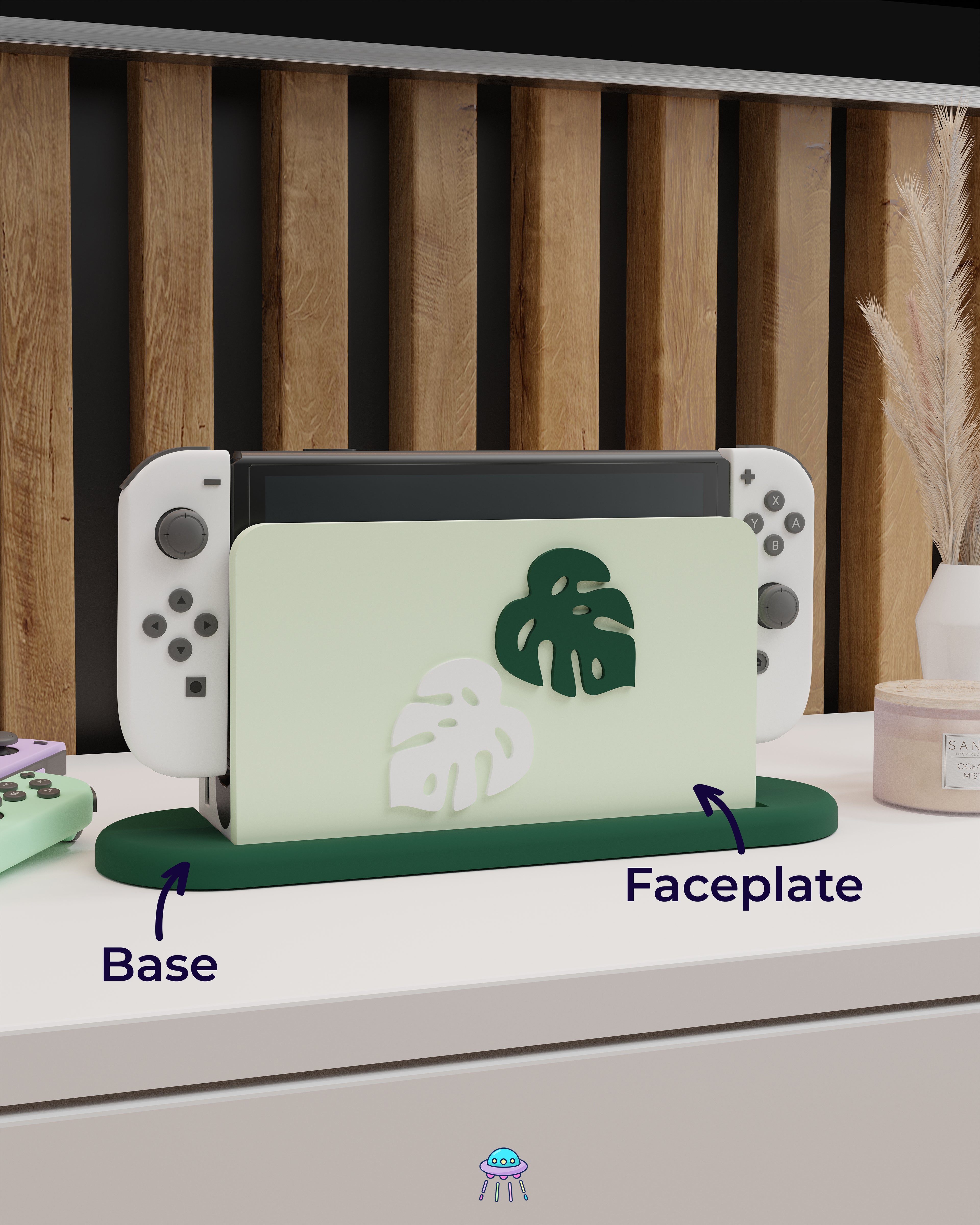 Leafy Dock Cover for Nintendo Switch – Original Faceplate Design
