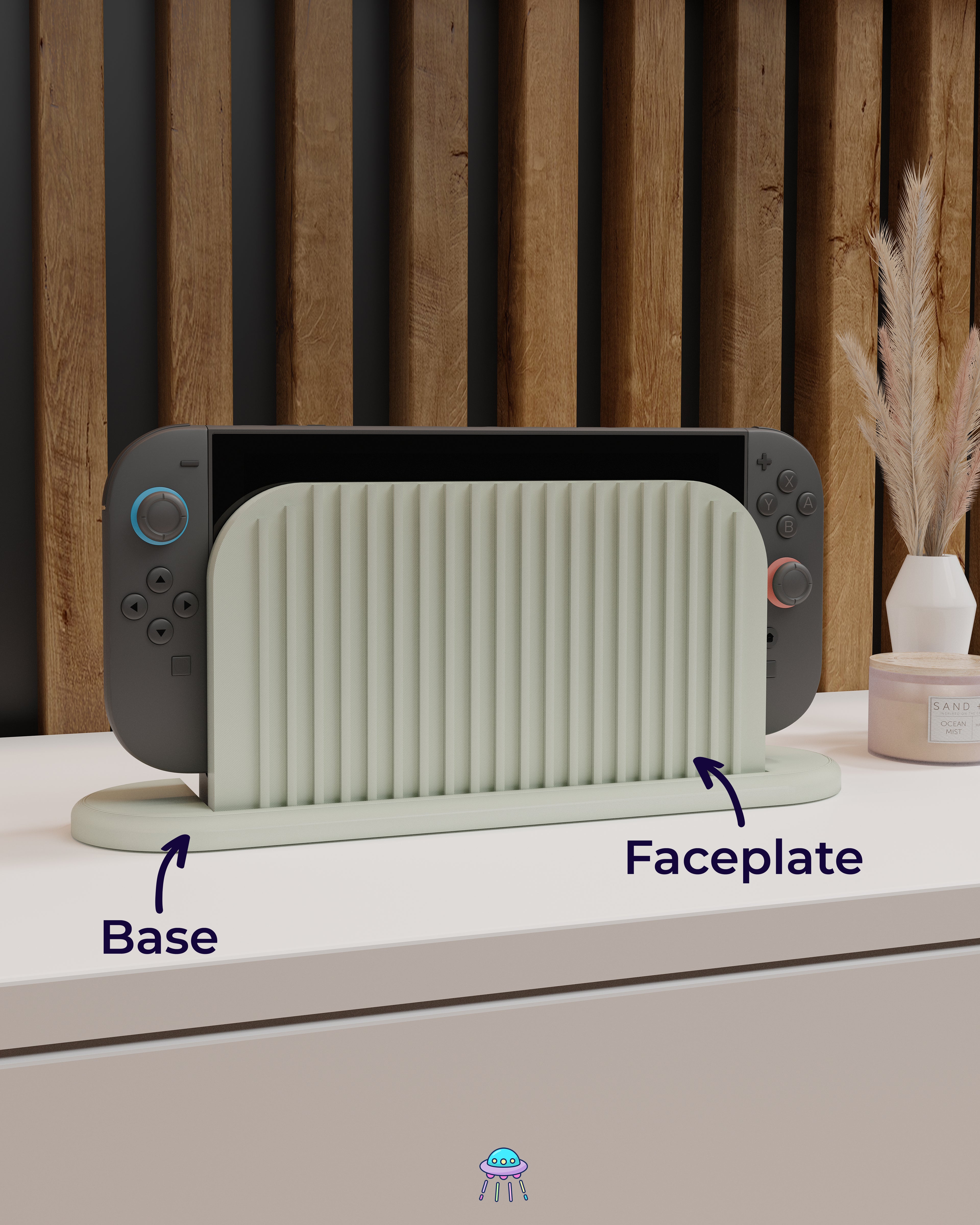 Ribbed Dock Cover for Nintendo Switch 2 – Original Faceplate Design