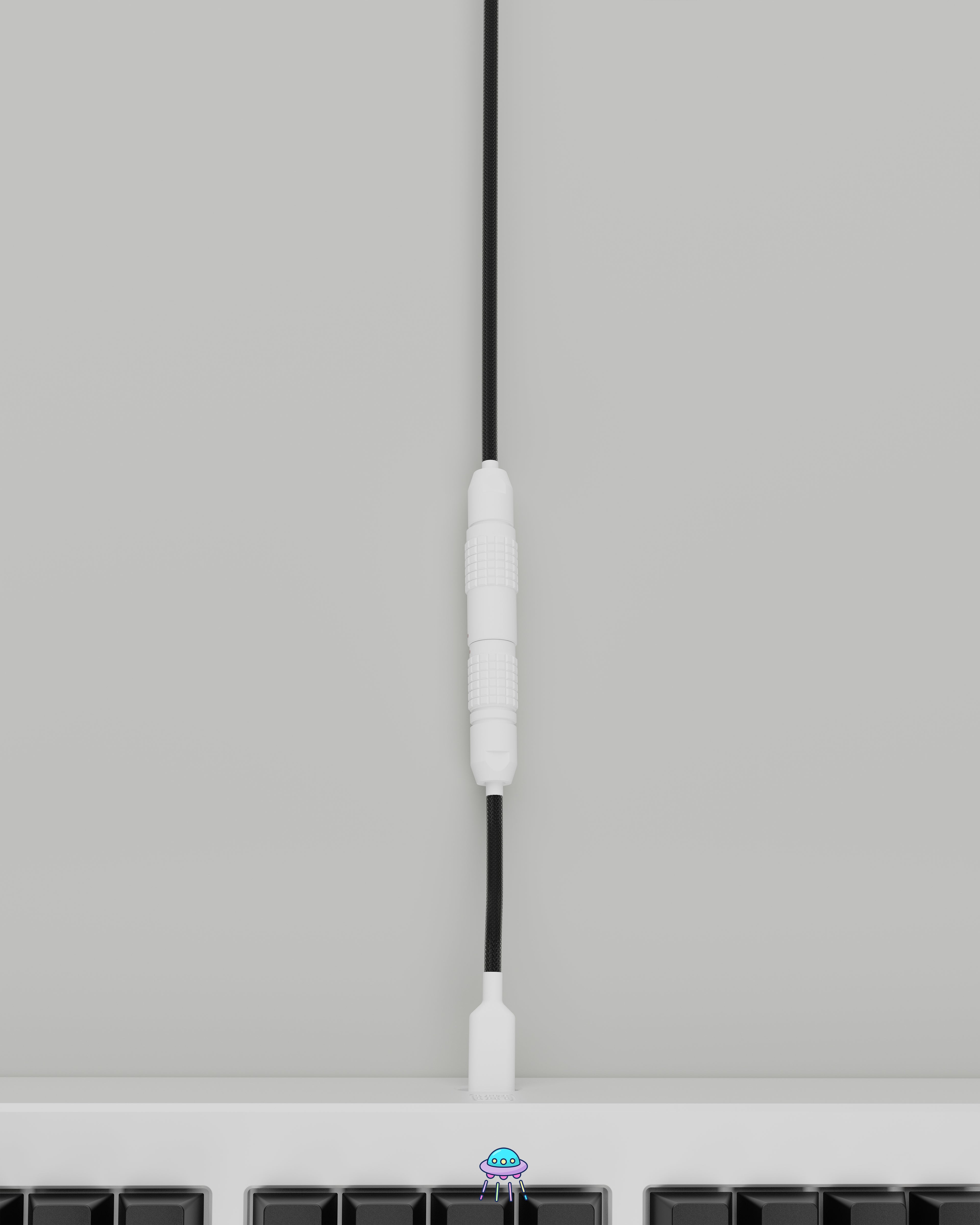 White on Black Keyboard Cable