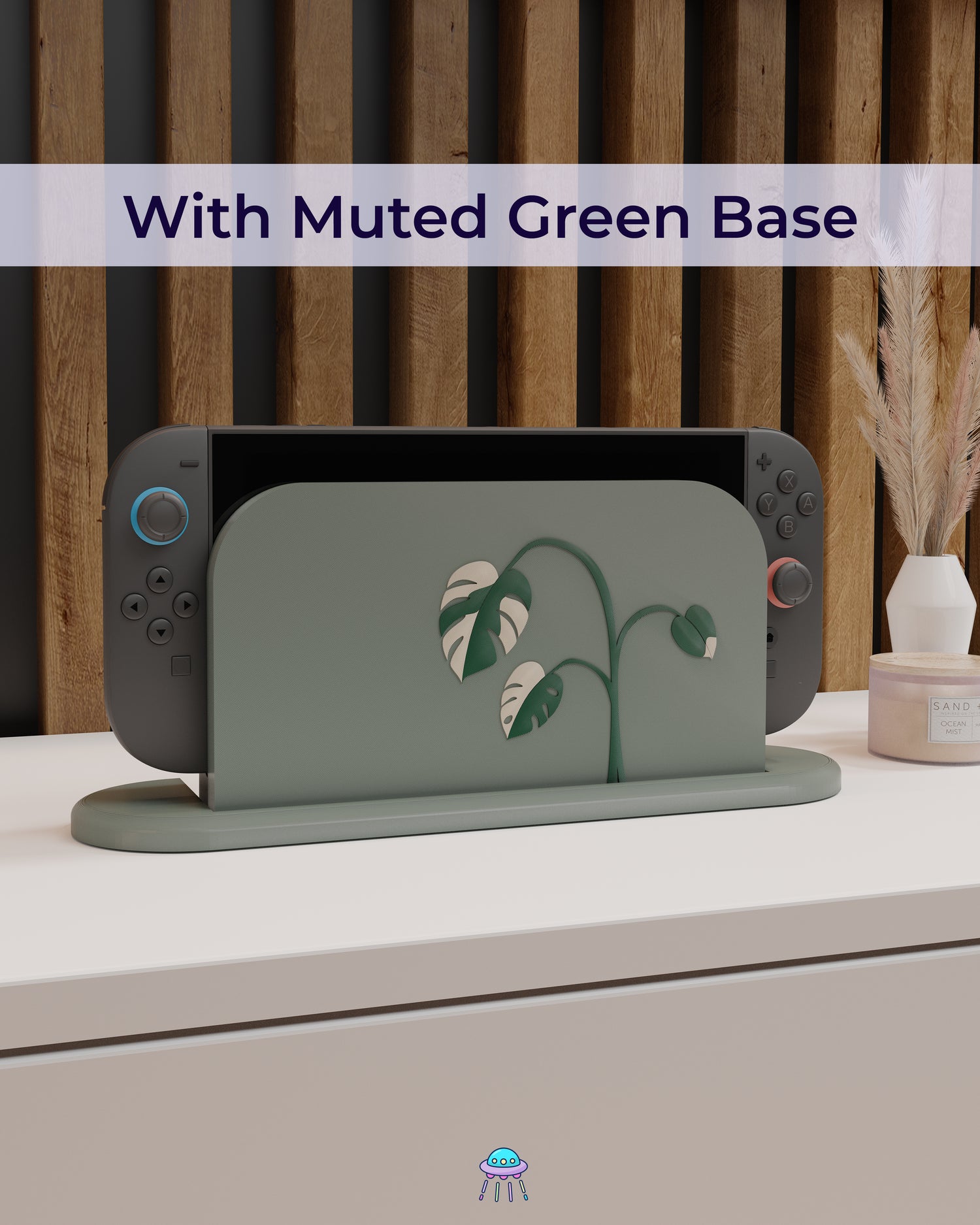 Monstera Albo Dock Cover for Nintendo Switch 2 – Original Faceplate Design