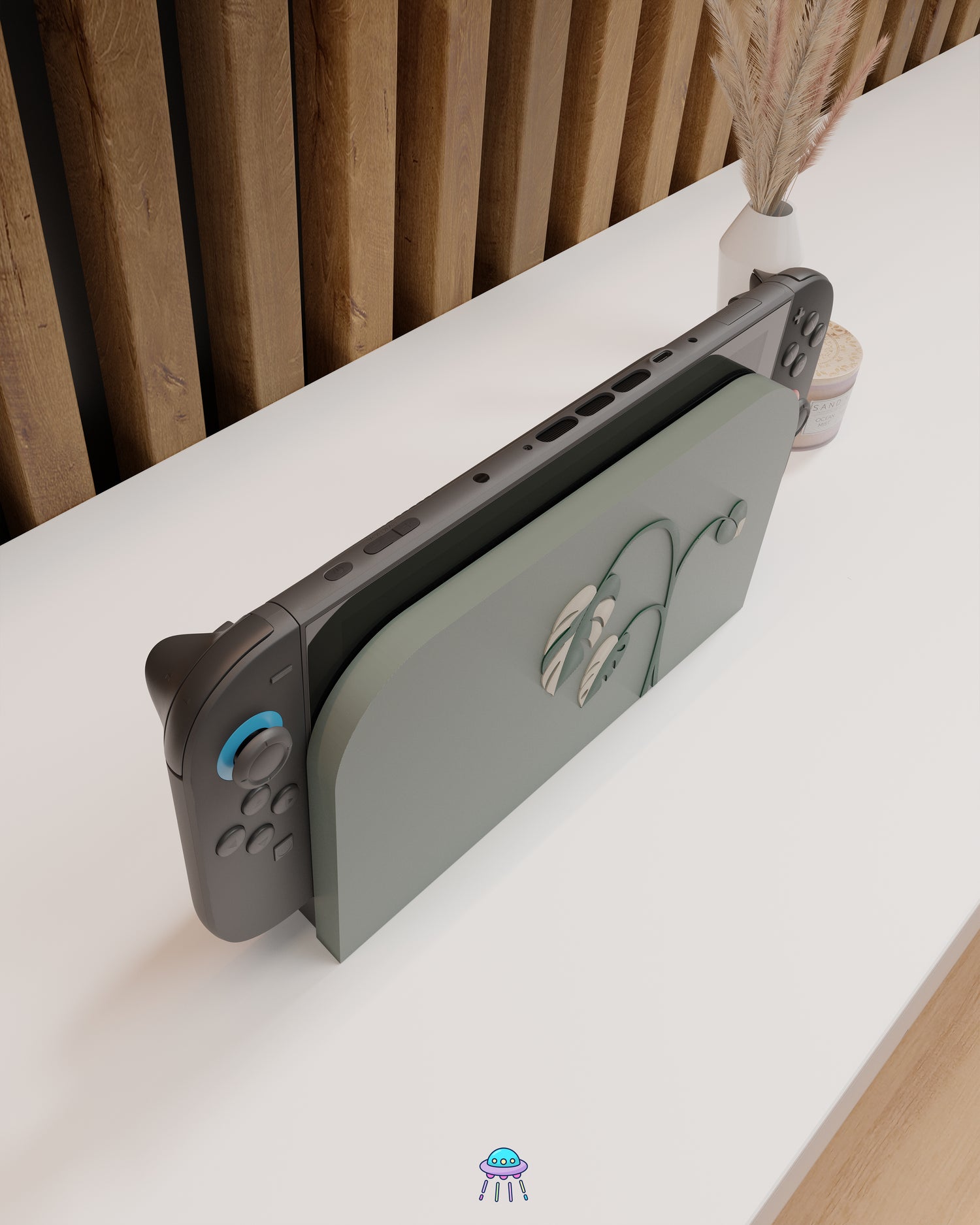 Monstera Albo Dock Cover for Nintendo Switch 2 – Original Faceplate Design