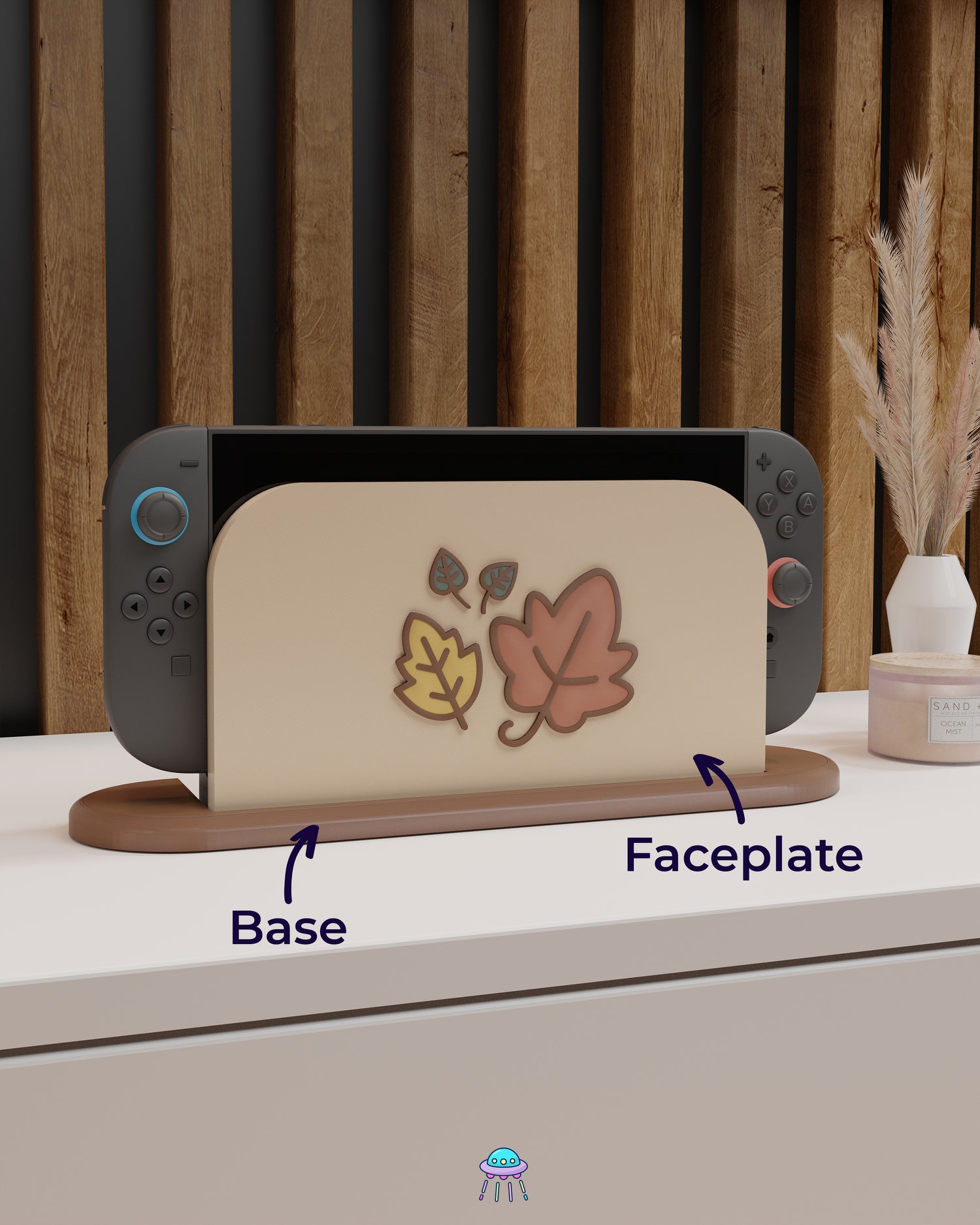 Little Leaves Dock Cover for Nintendo Switch 2 – Original Faceplate Design