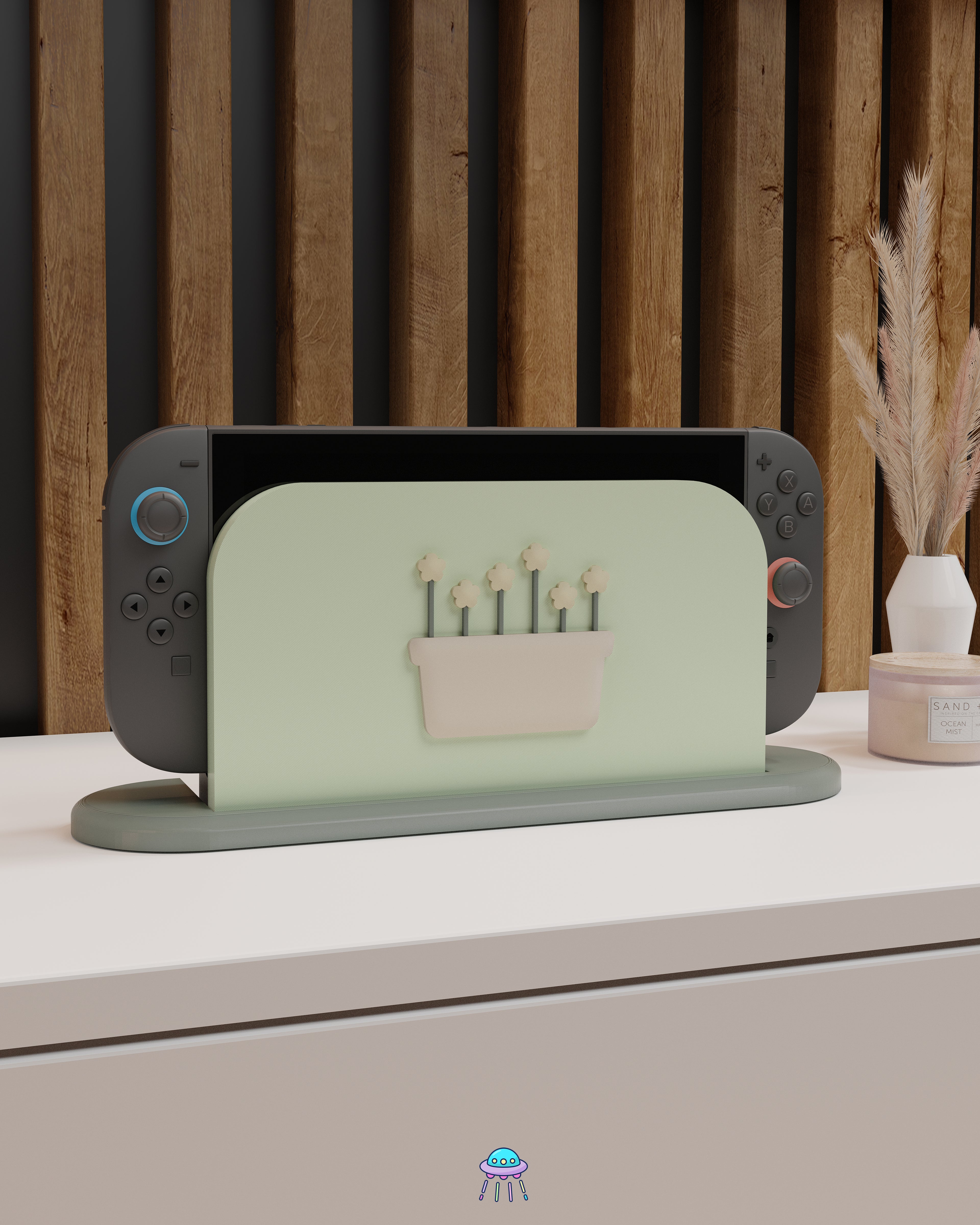 Botanical Basket Dock Cover for Nintendo Switch 2 – Original Faceplate Design