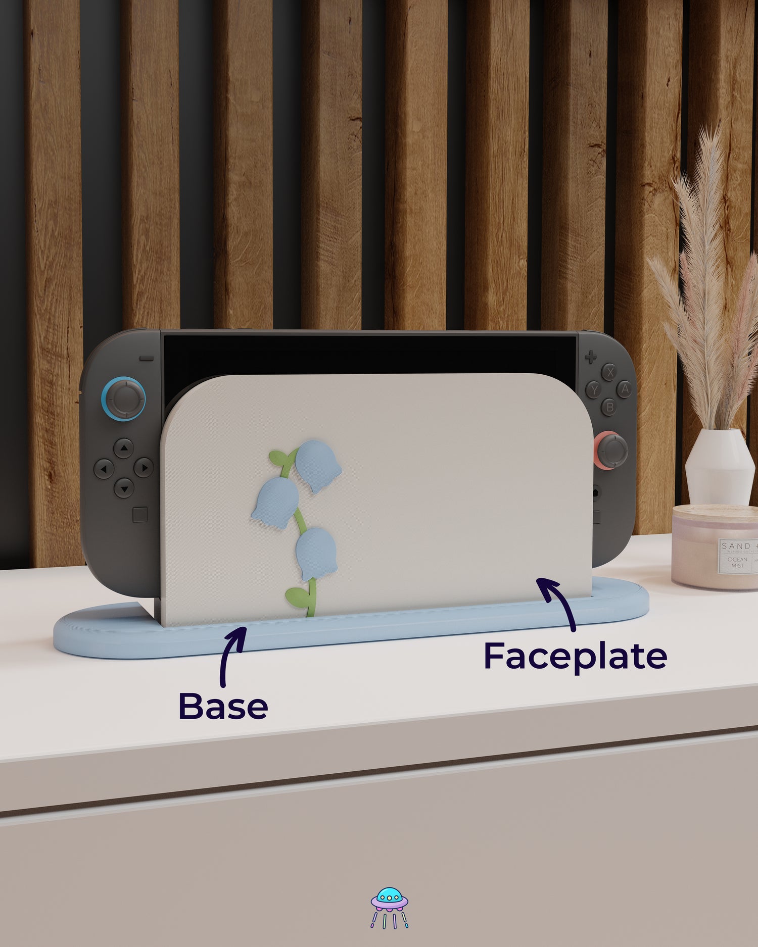 Bluebell Dock Cover for Nintendo Switch 2 – Original Faceplate Design