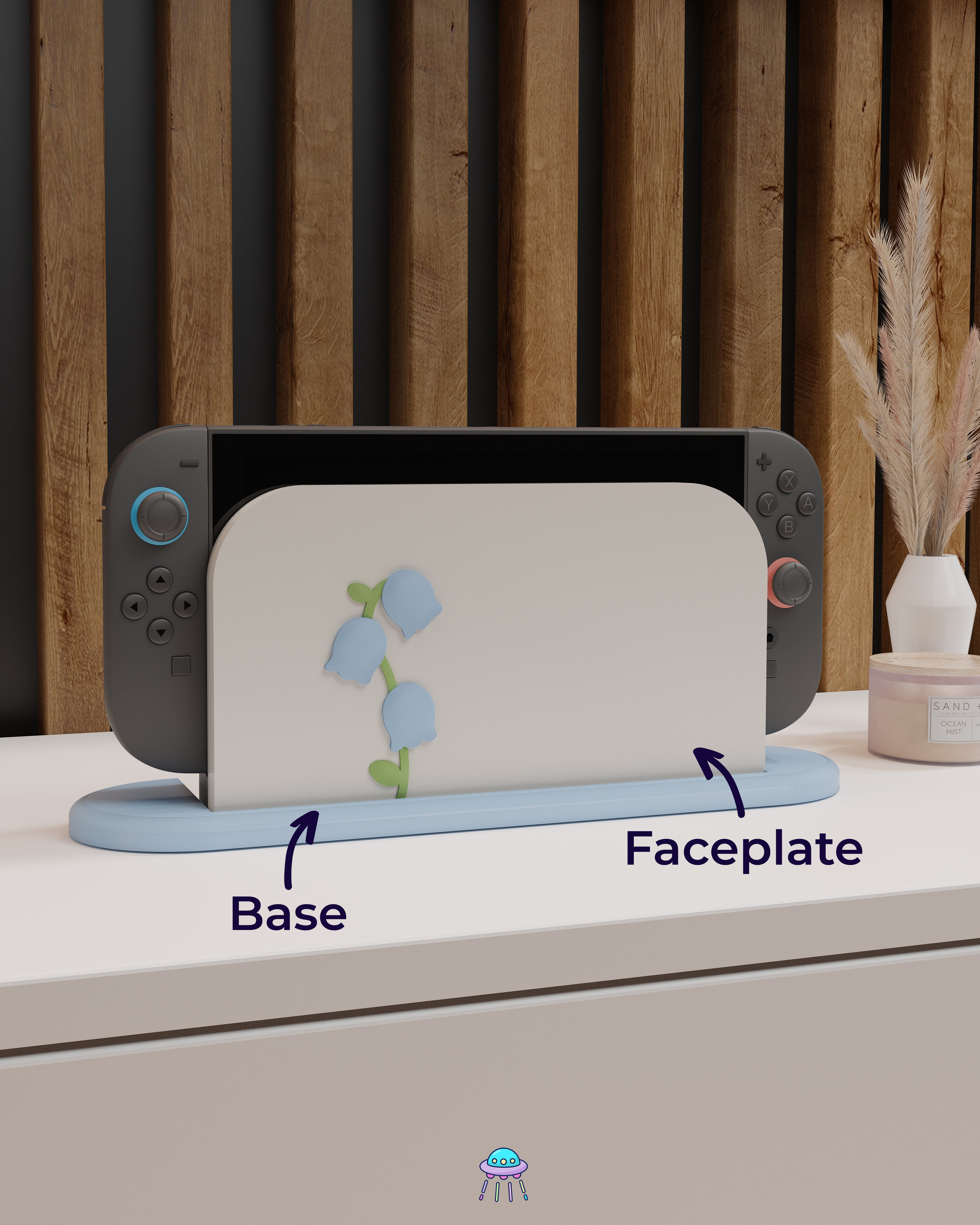 Bluebell Dock Cover for Nintendo Switch 2 – Original Faceplate Design