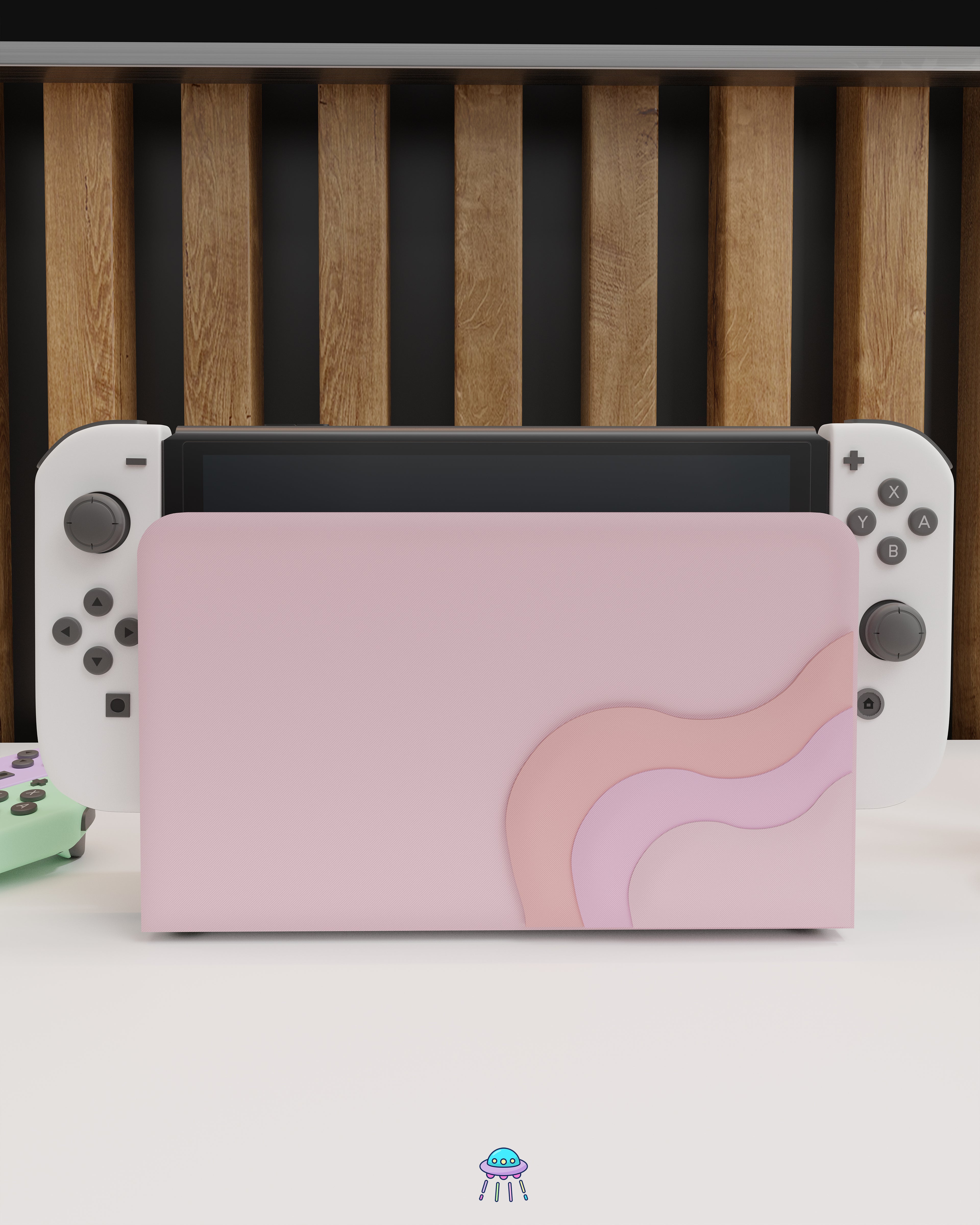 Blush Waves Dock Cover for Nintendo Switch – Original Faceplate Design