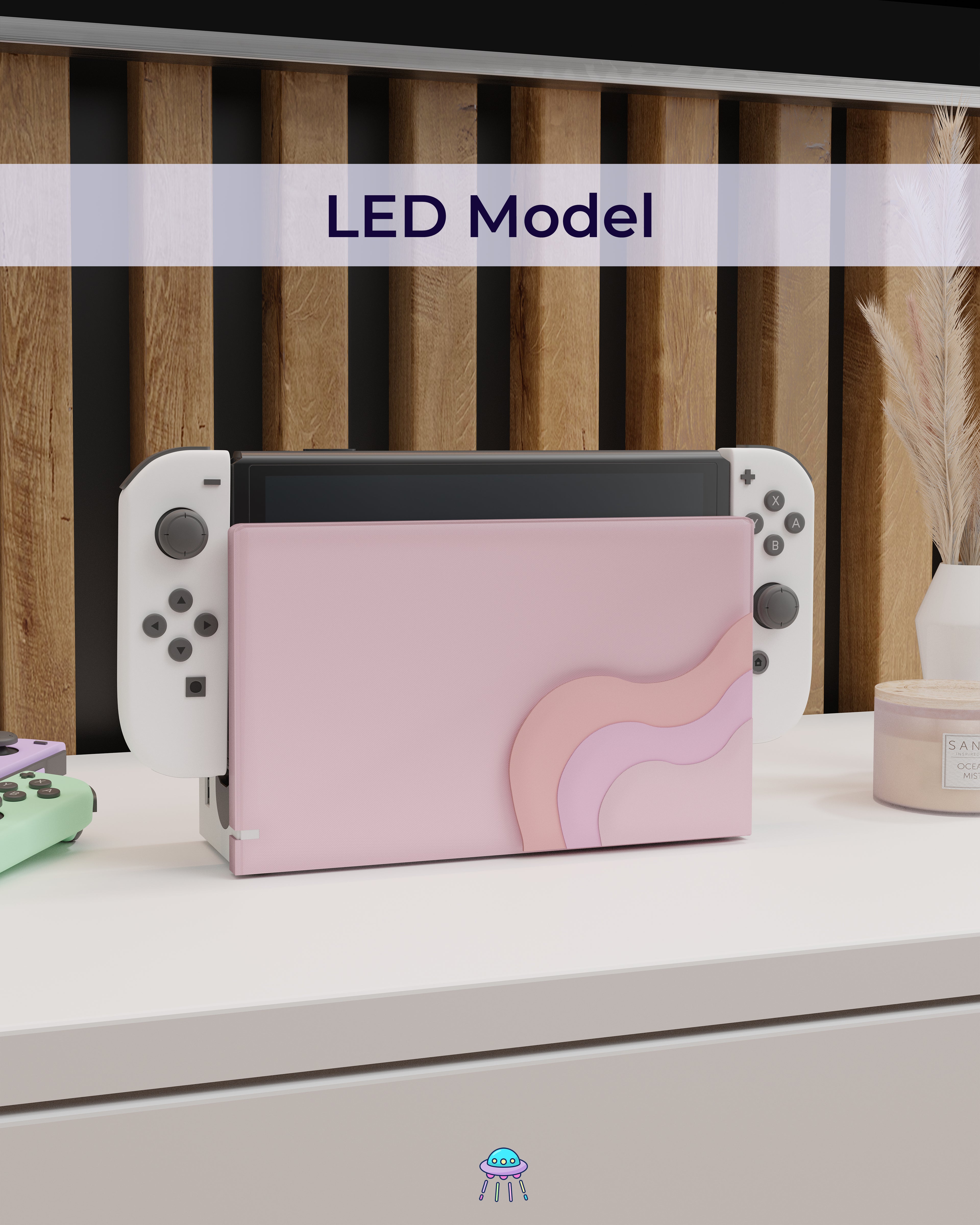 Blush Waves Dock Cover for Nintendo Switch – Original Faceplate Design