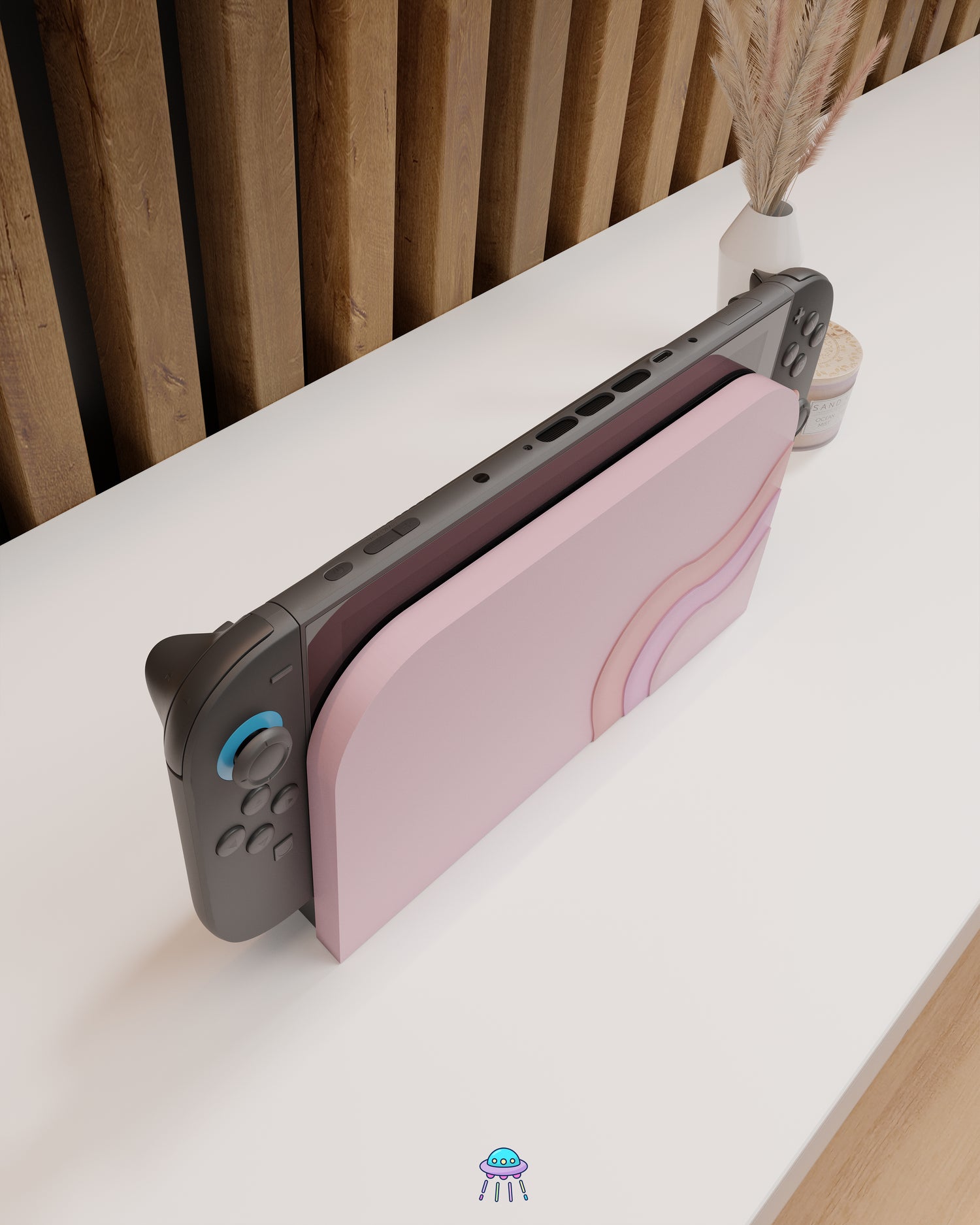 Blush Waves Dock Cover for Nintendo Switch 2 – Original Faceplate Design