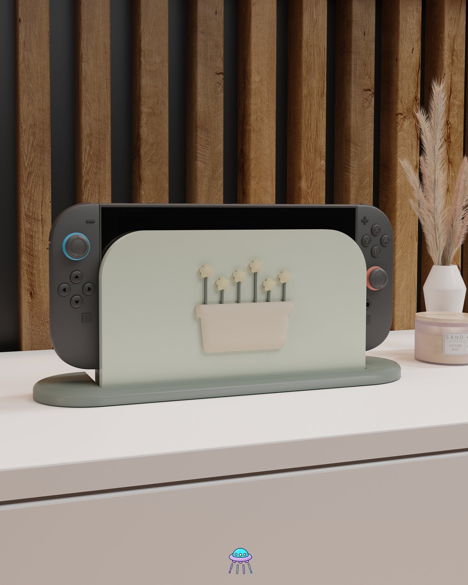 Botanical Basket Dock Cover for Nintendo Switch 2 – Original Faceplate Design