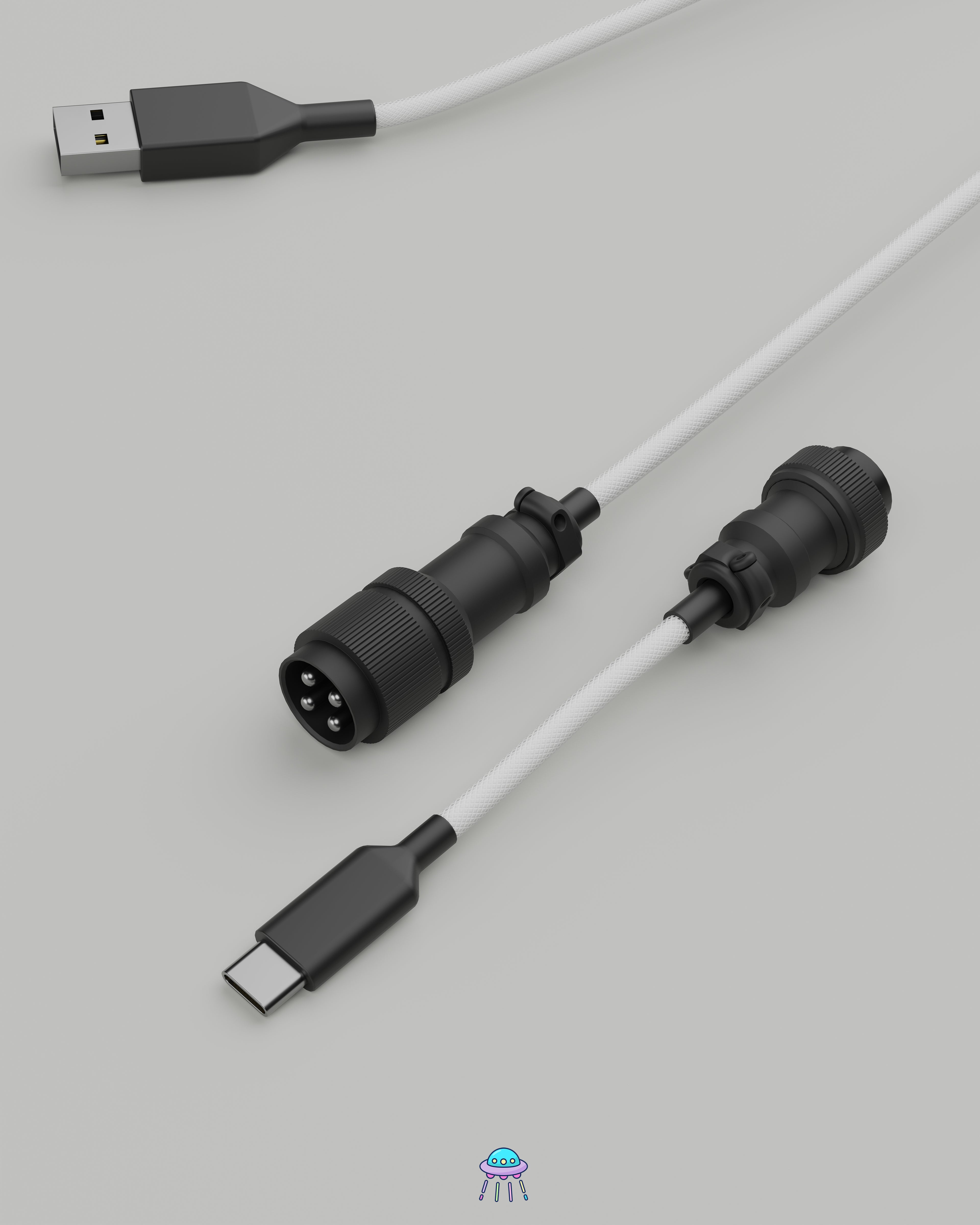 Black on White Keyboard Cable