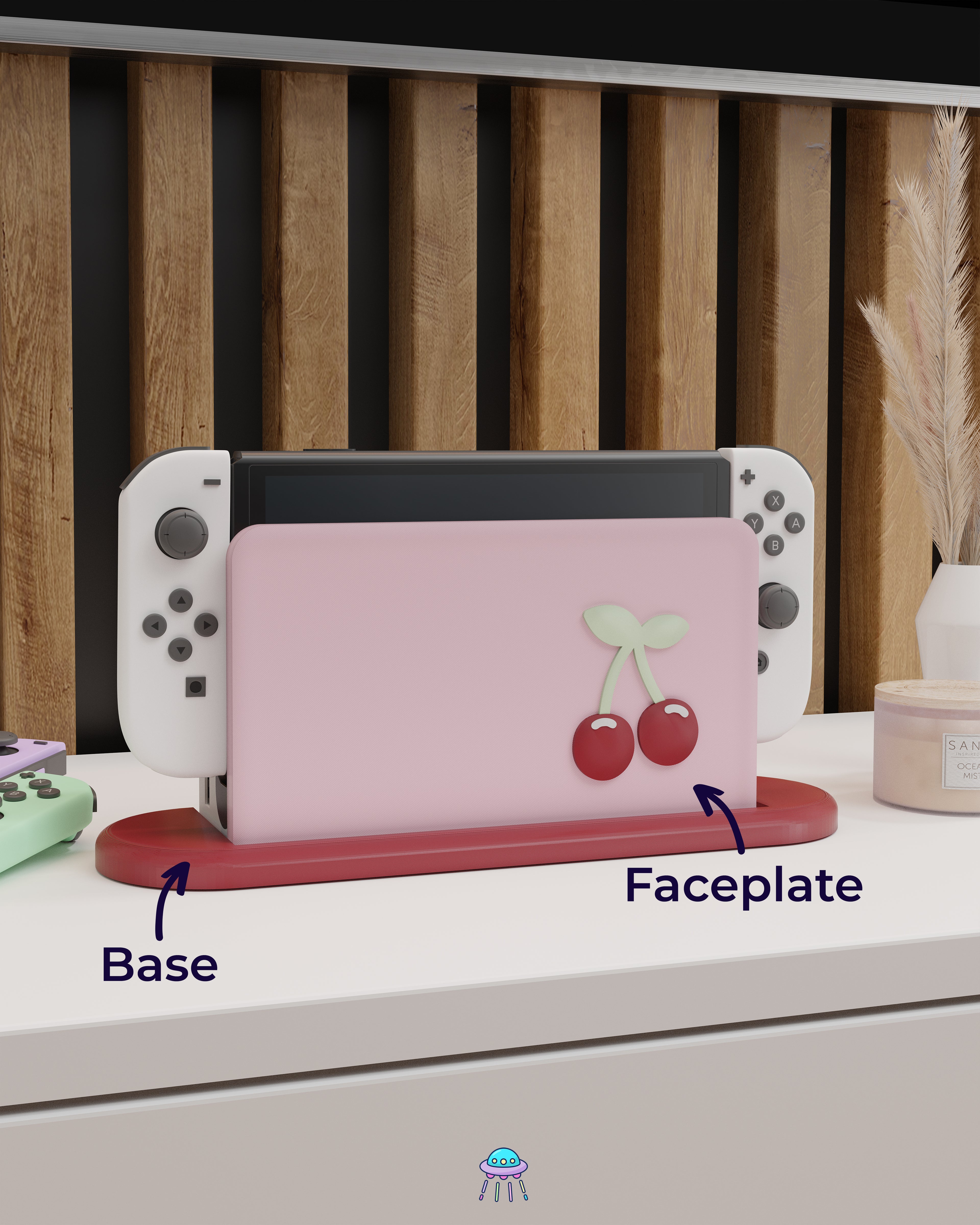 Cherry Dock Cover for Nintendo Switch – Original Faceplate Design