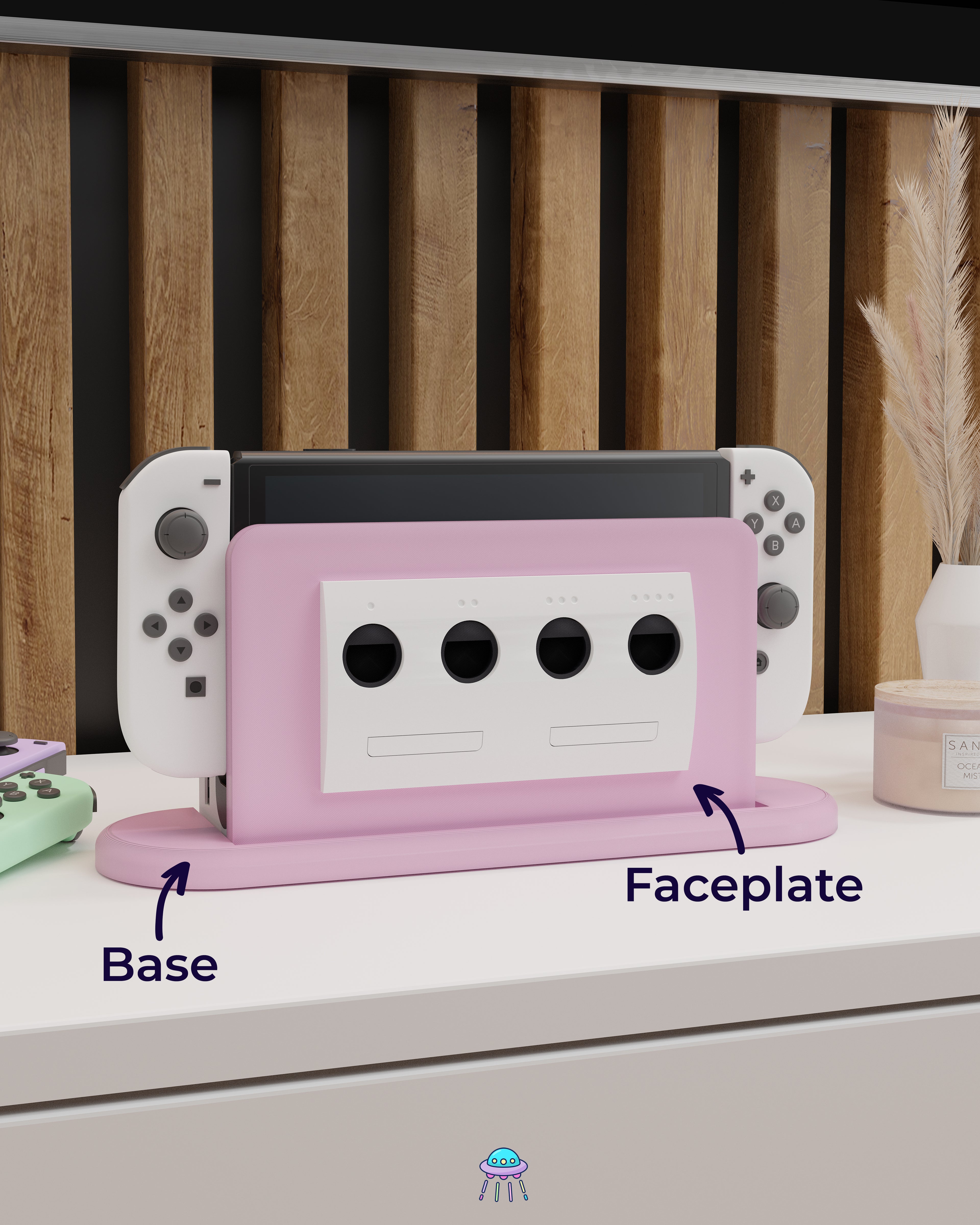 Girly Cube Dock Cover for Nintendo Switch – Original Faceplate Design