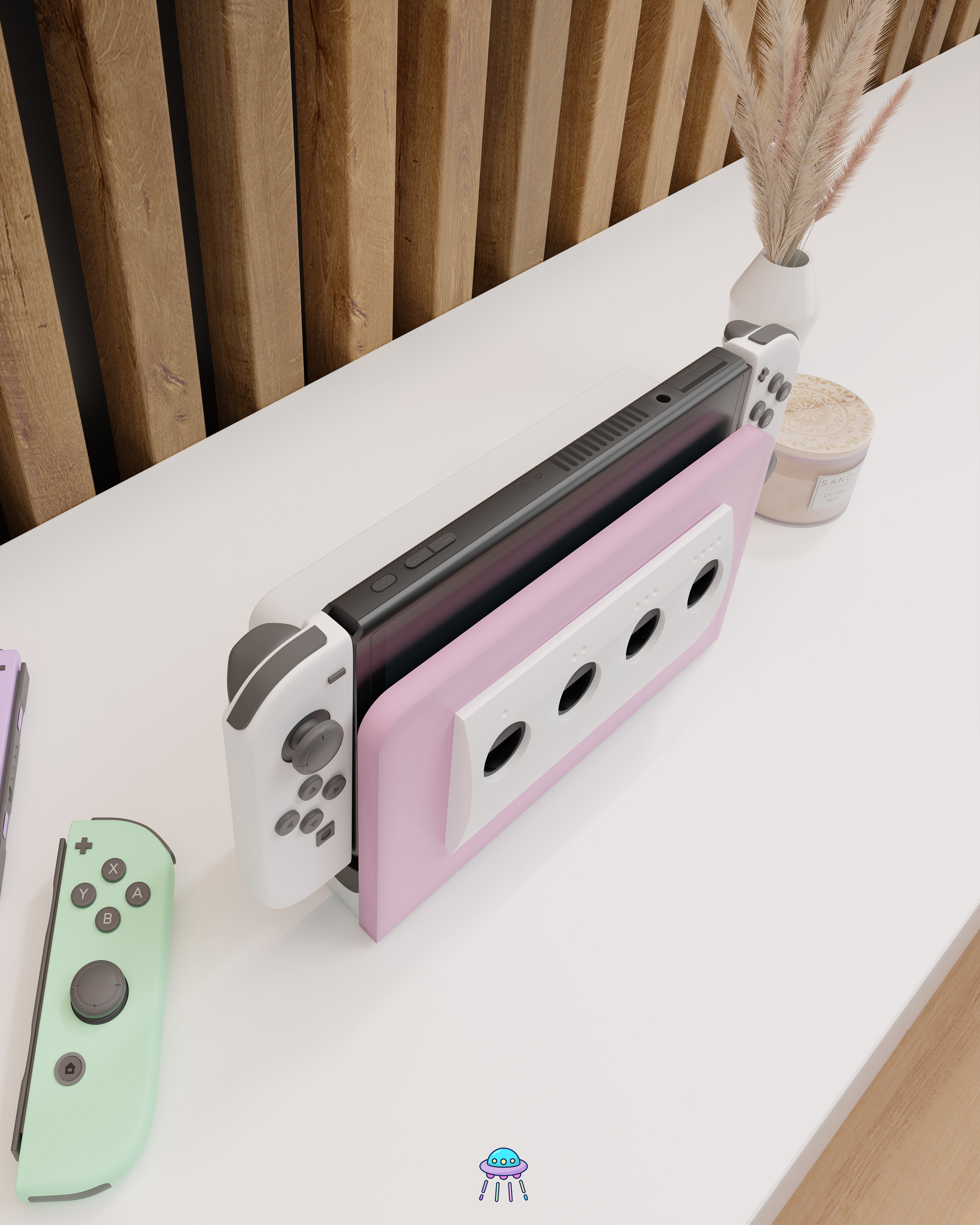 Girly Cube Dock Cover for Nintendo Switch – Original Faceplate Design