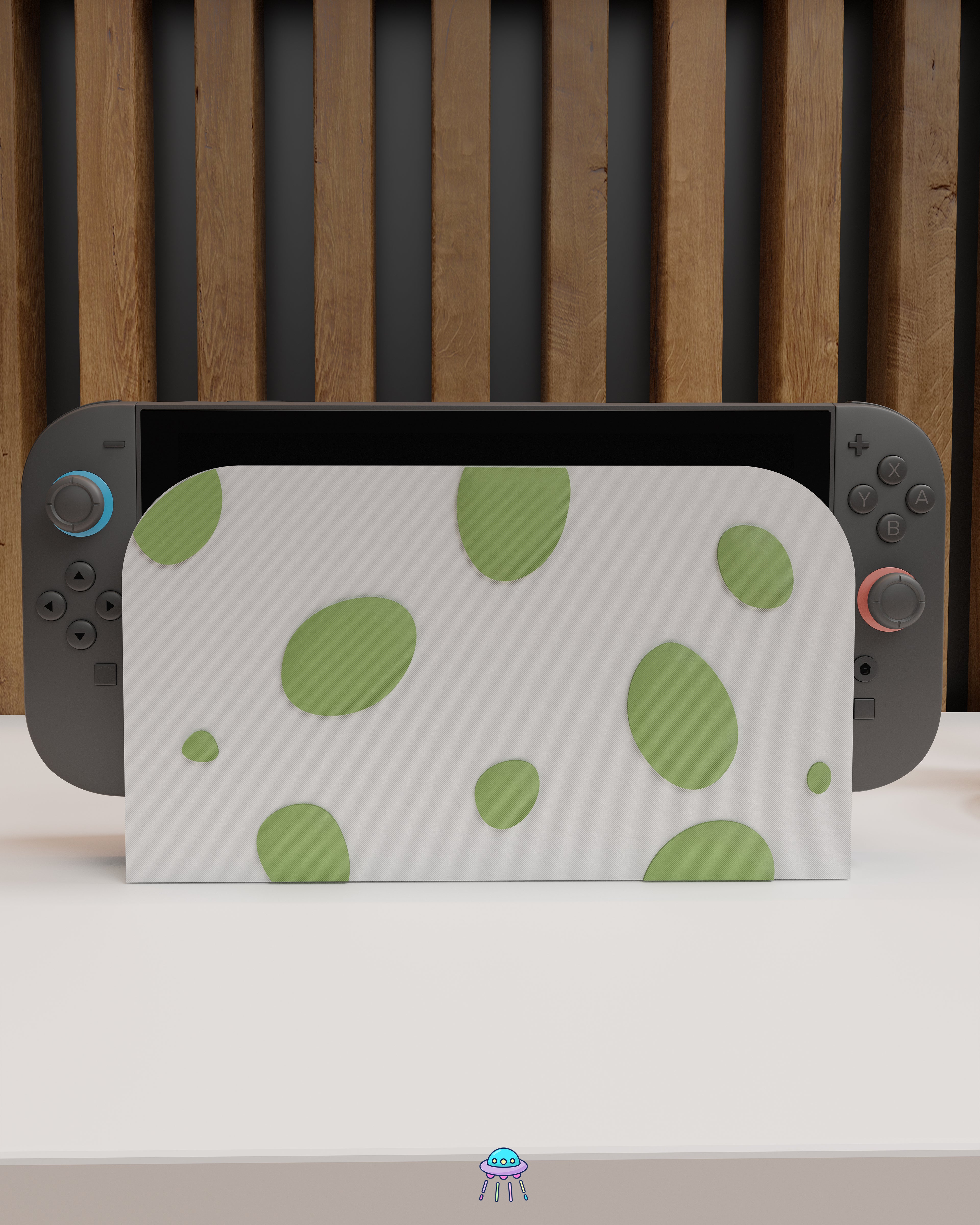 Green Dino Egg Dock Cover for Nintendo Switch 2 – Original Faceplate Design
