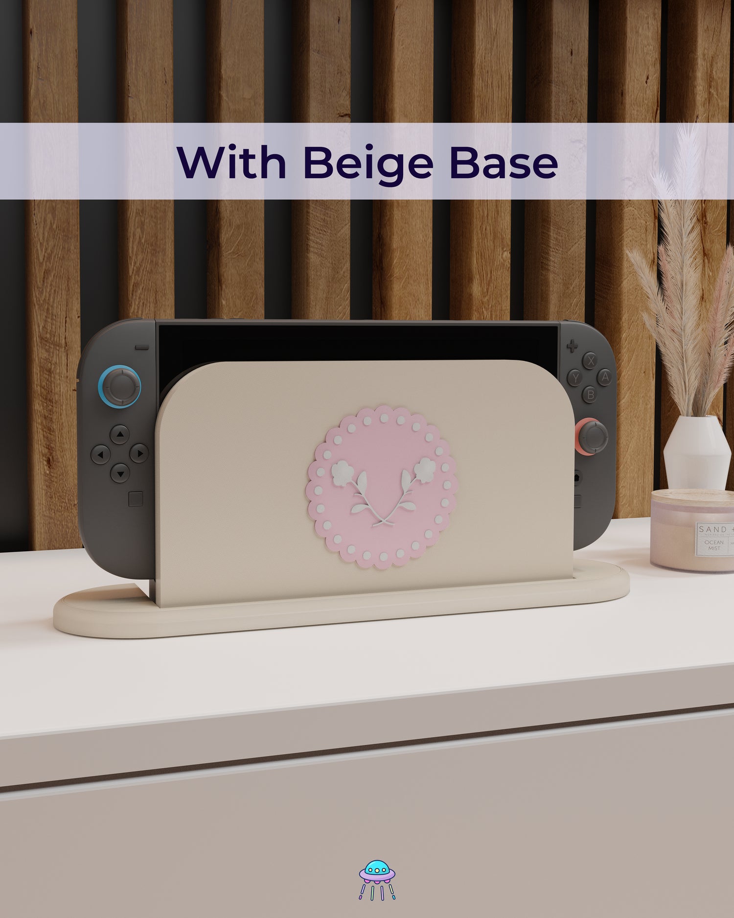 Floral Patch Dock Cover for Nintendo Switch 2 – Original Faceplate Design