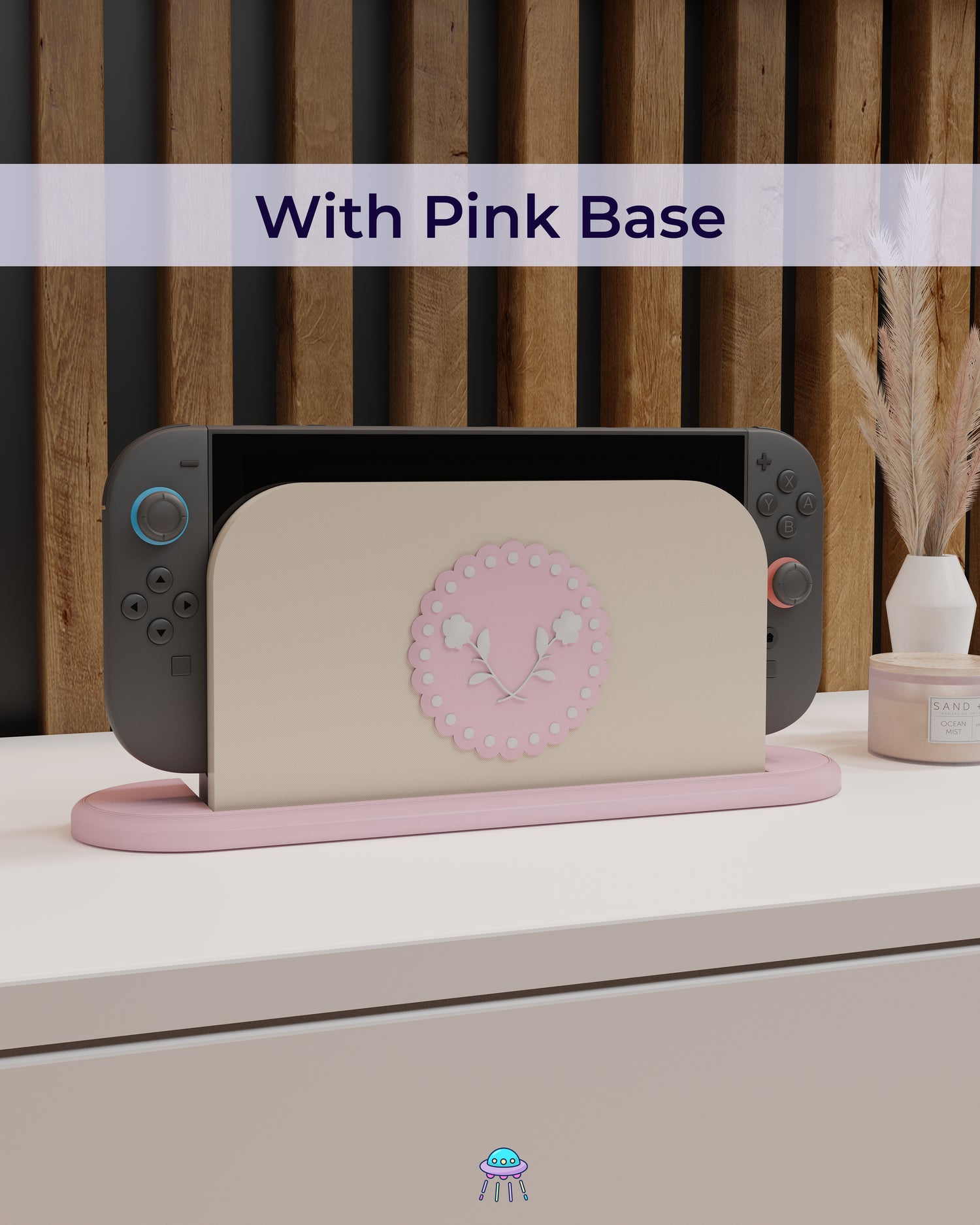 Floral Patch Dock Cover for Nintendo Switch 2 – Original Faceplate Design