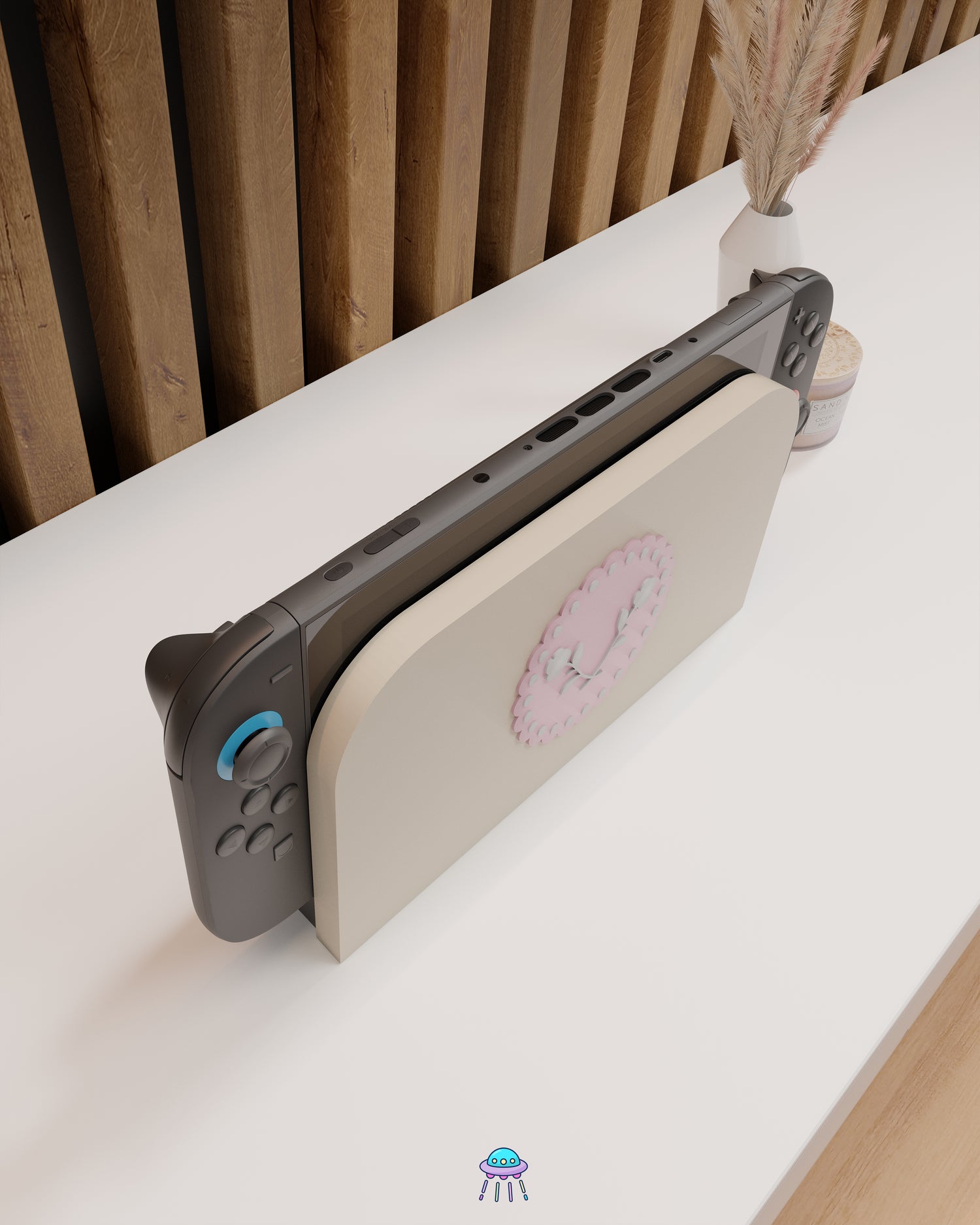 Floral Patch Dock Cover for Nintendo Switch 2 – Original Faceplate Design