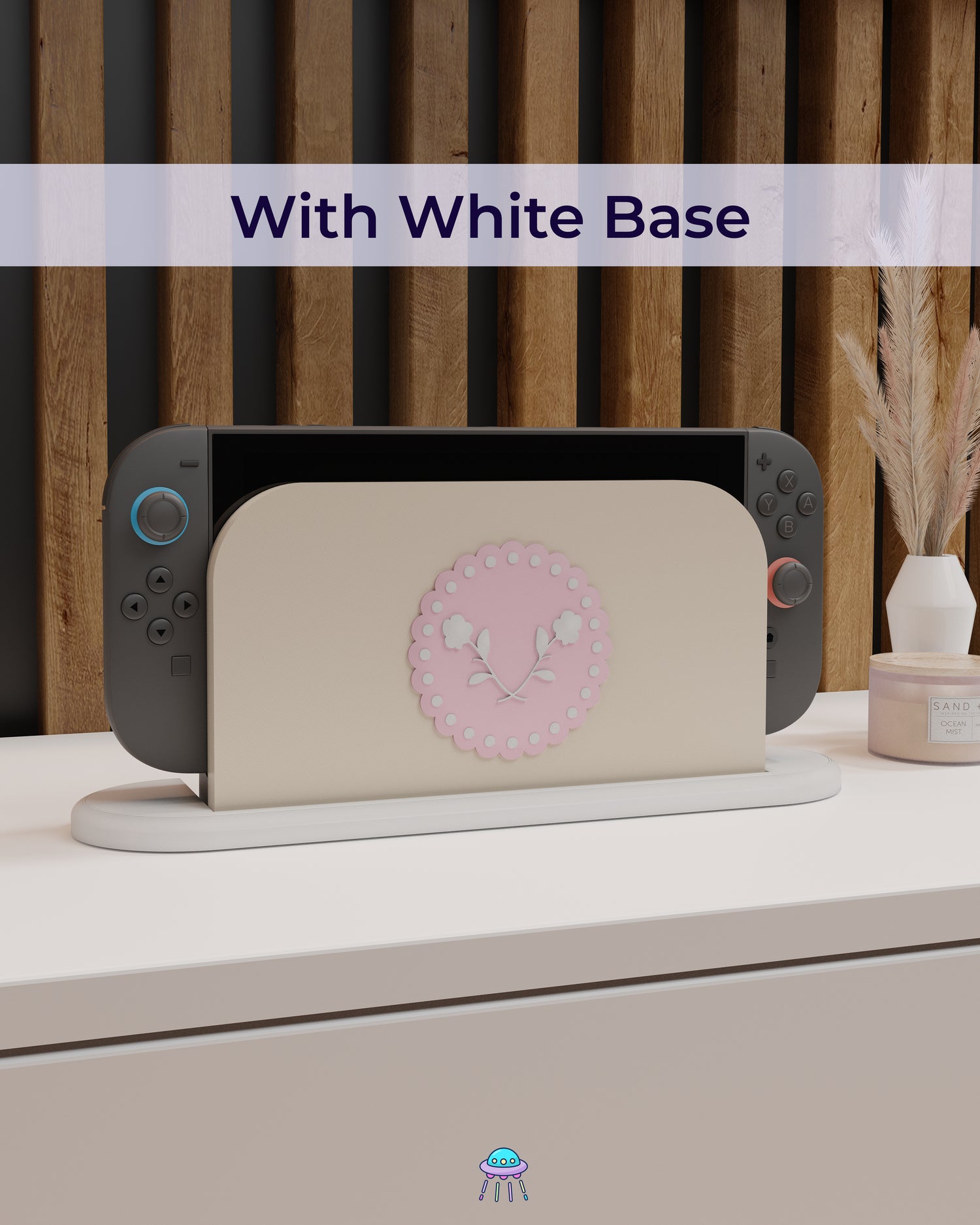 Floral Patch Dock Cover for Nintendo Switch 2 – Original Faceplate Design