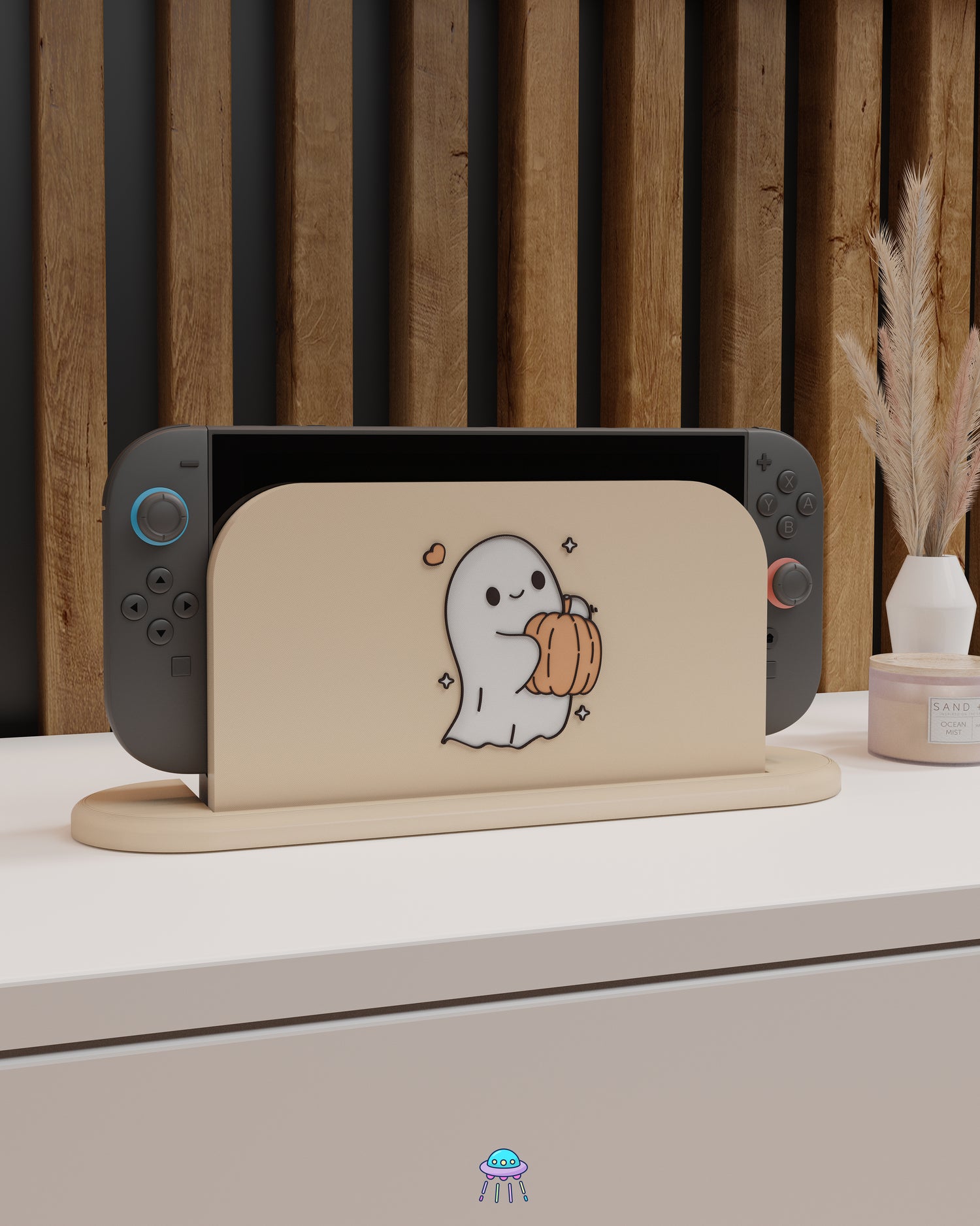 Pumpkin Boo Dock Cover for Nintendo Switch 2 – Original Faceplate Design