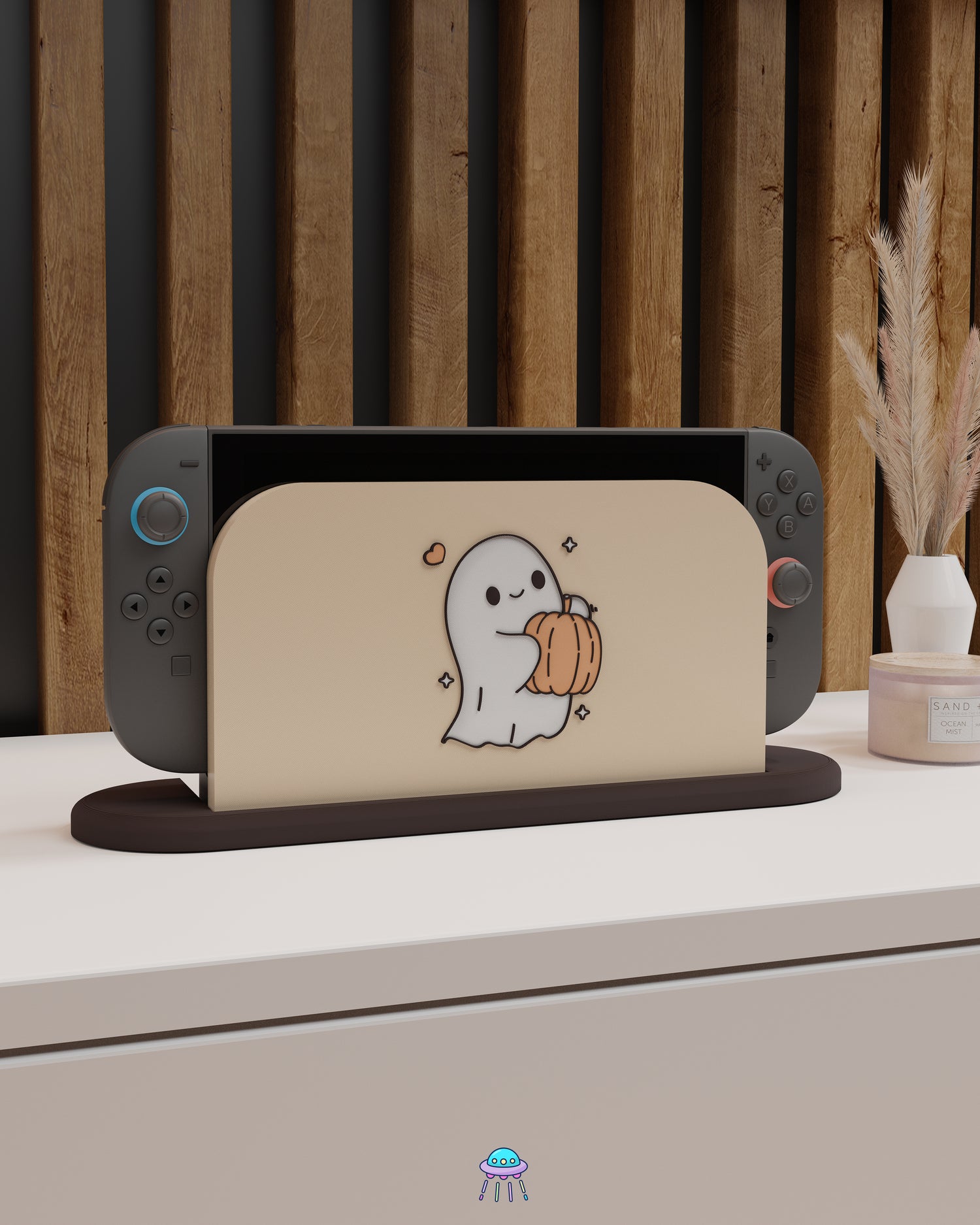 Pumpkin Boo Dock Cover for Nintendo Switch 2 – Original Faceplate Design