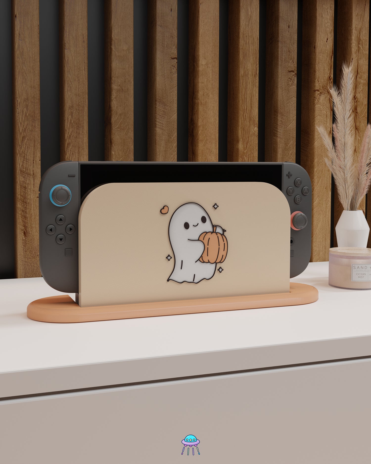Pumpkin Boo Dock Cover for Nintendo Switch 2 – Original Faceplate Design