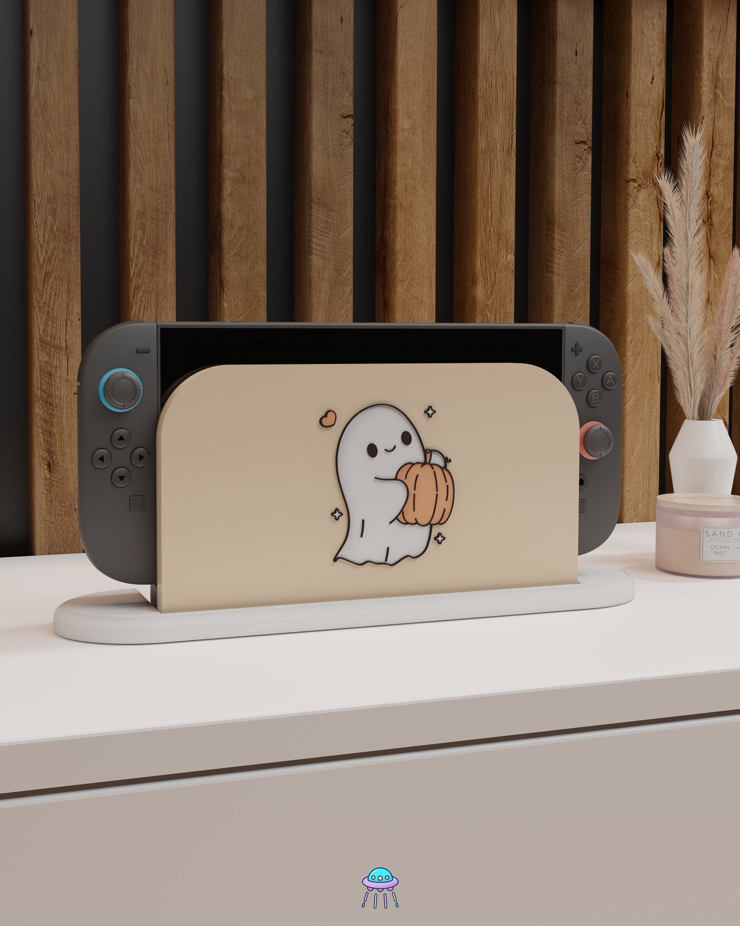 Pumpkin Boo Dock Cover for Nintendo Switch 2 – Original Faceplate Design