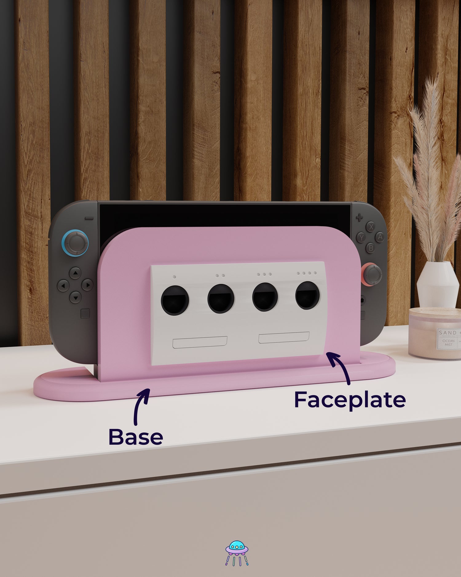 Girly Cube Dock Cover for Nintendo Switch 2 – Original Faceplate Design