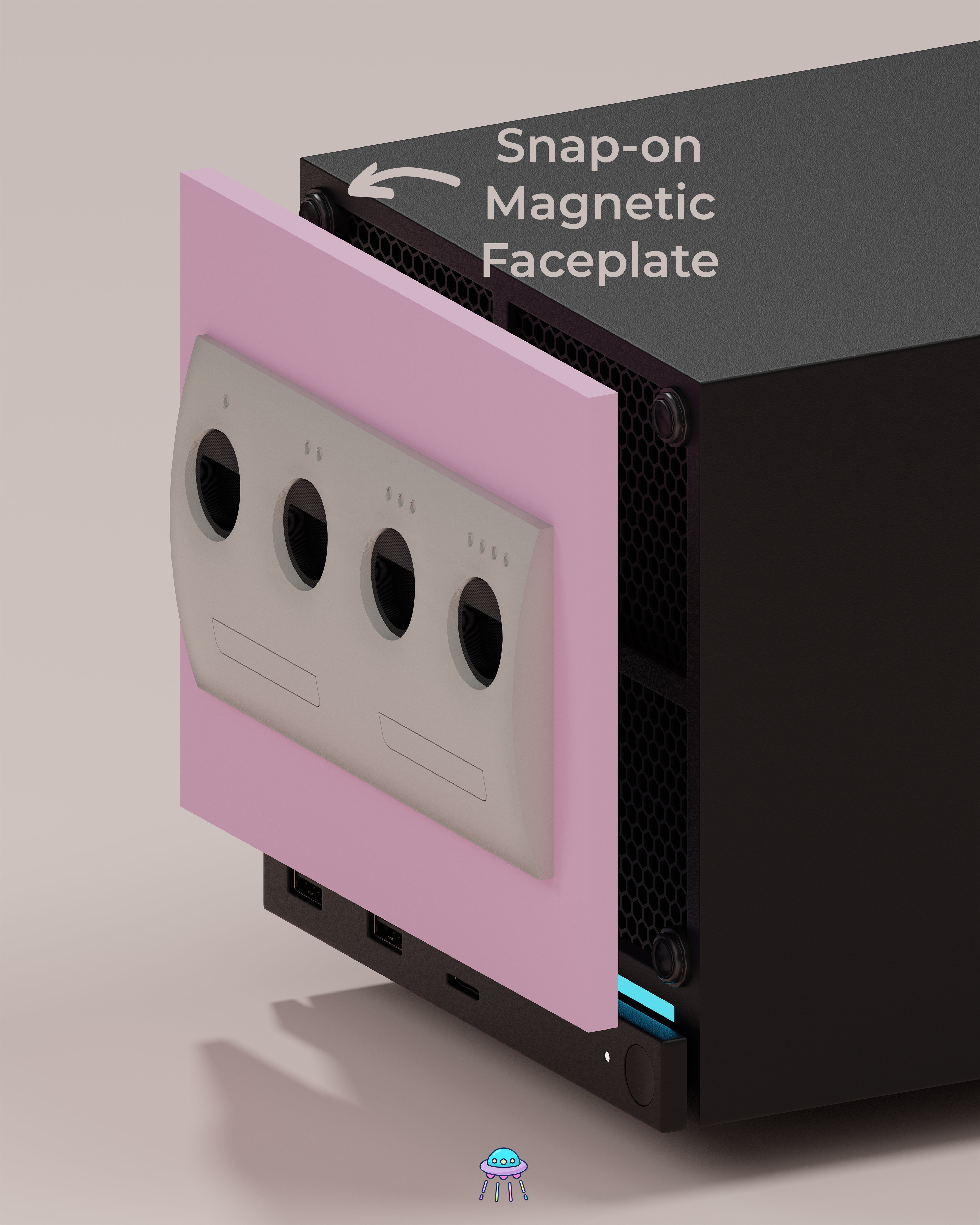 Girly Cube Valve Steam Machine Faceplate / Face Cover - In Stock