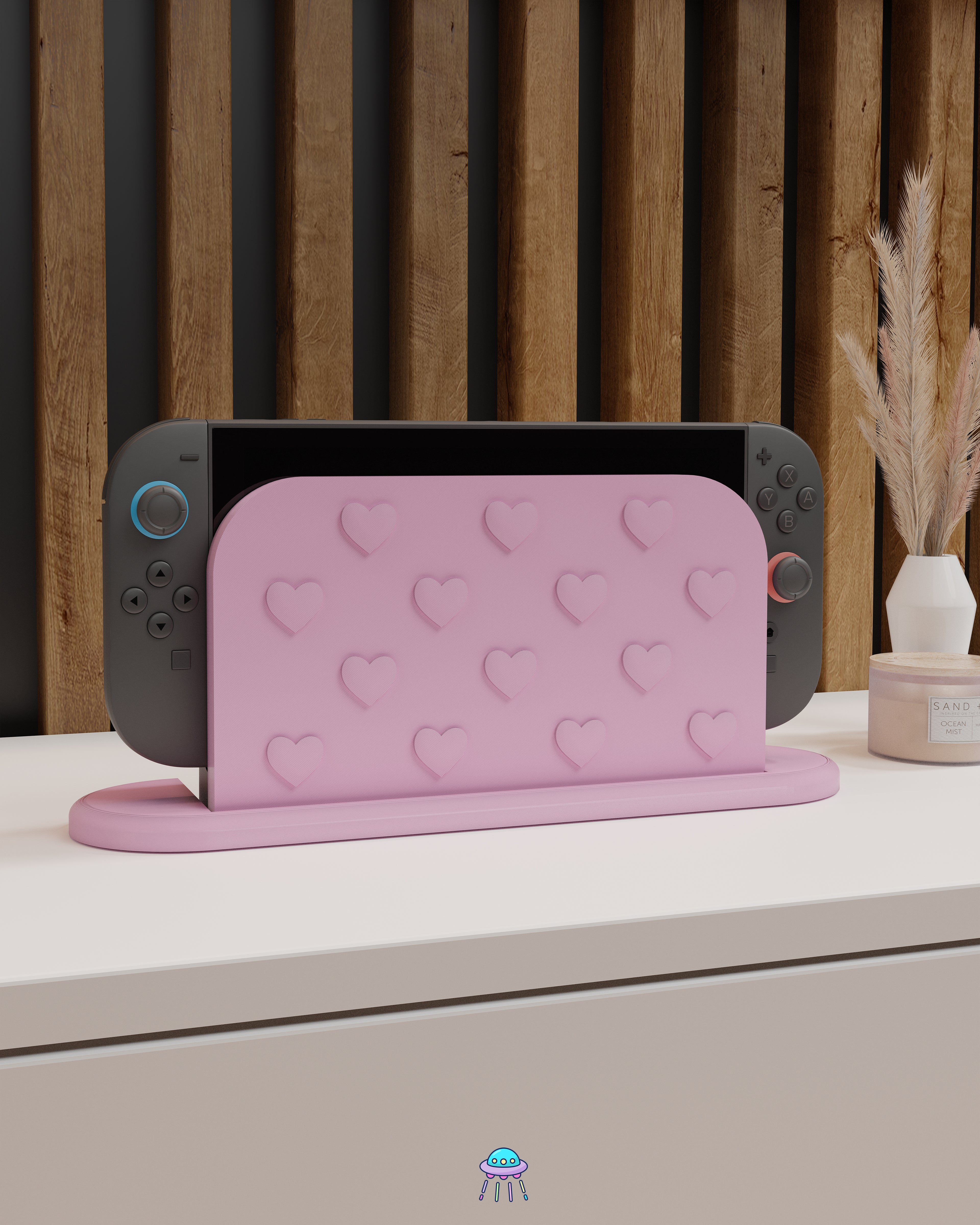 Hearts Dock Cover for Nintendo Switch 2 – Original Faceplate Design