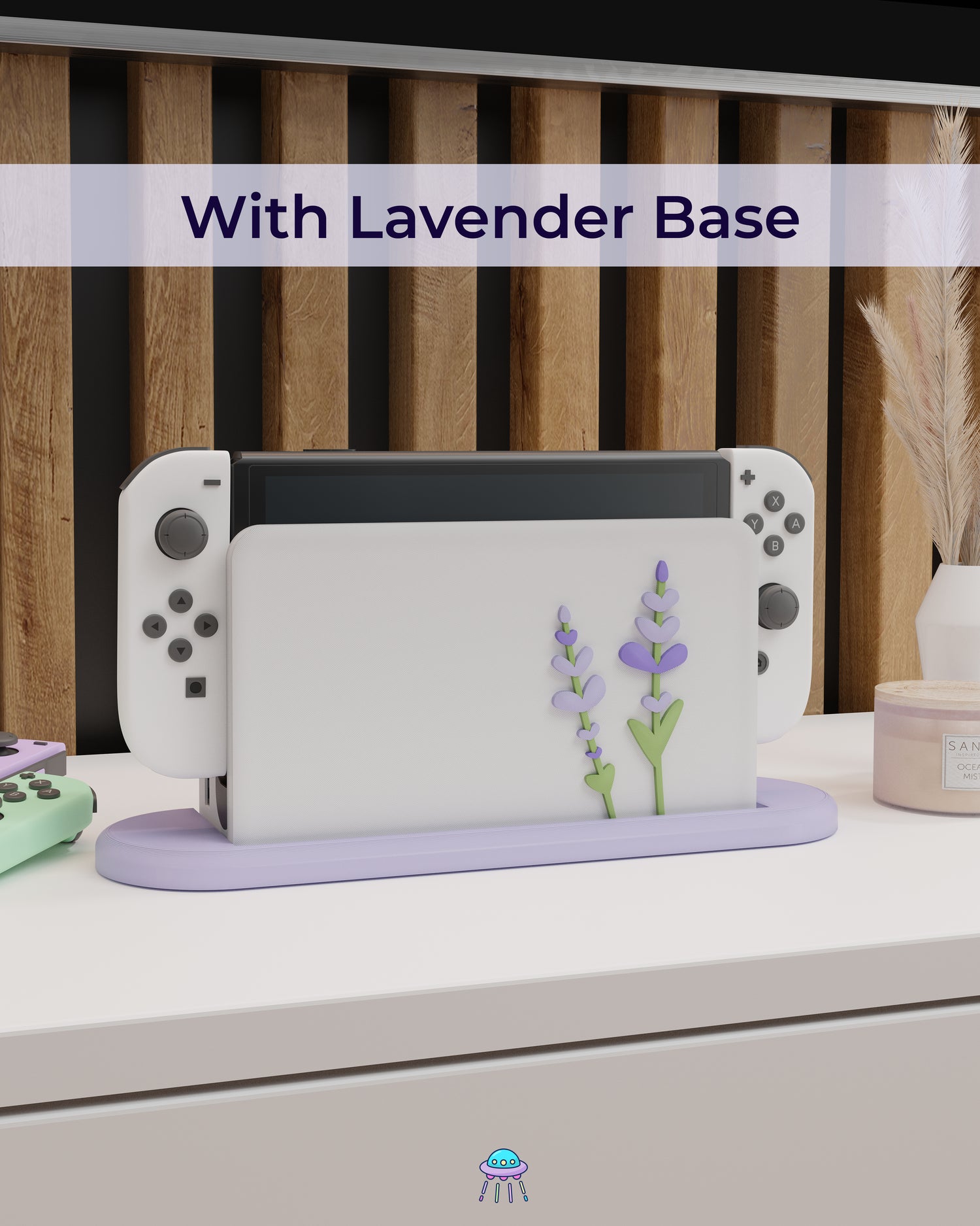Lavender Dock Cover for Nintendo Switch – Original Faceplate Design