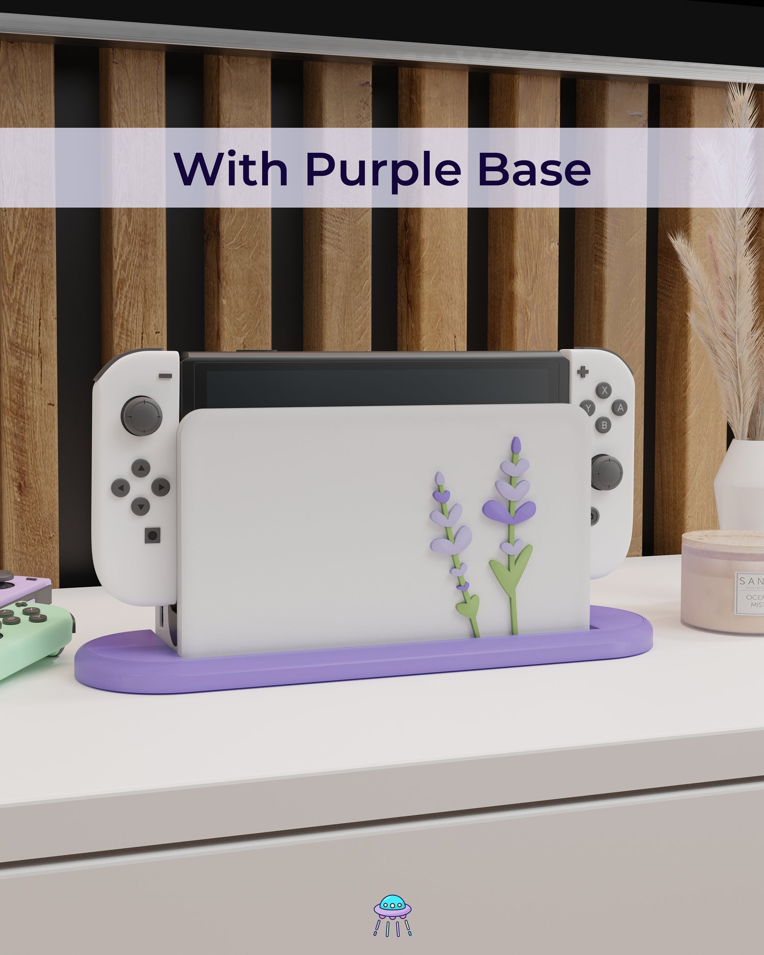 Lavender Dock Cover for Nintendo Switch – Original Faceplate Design