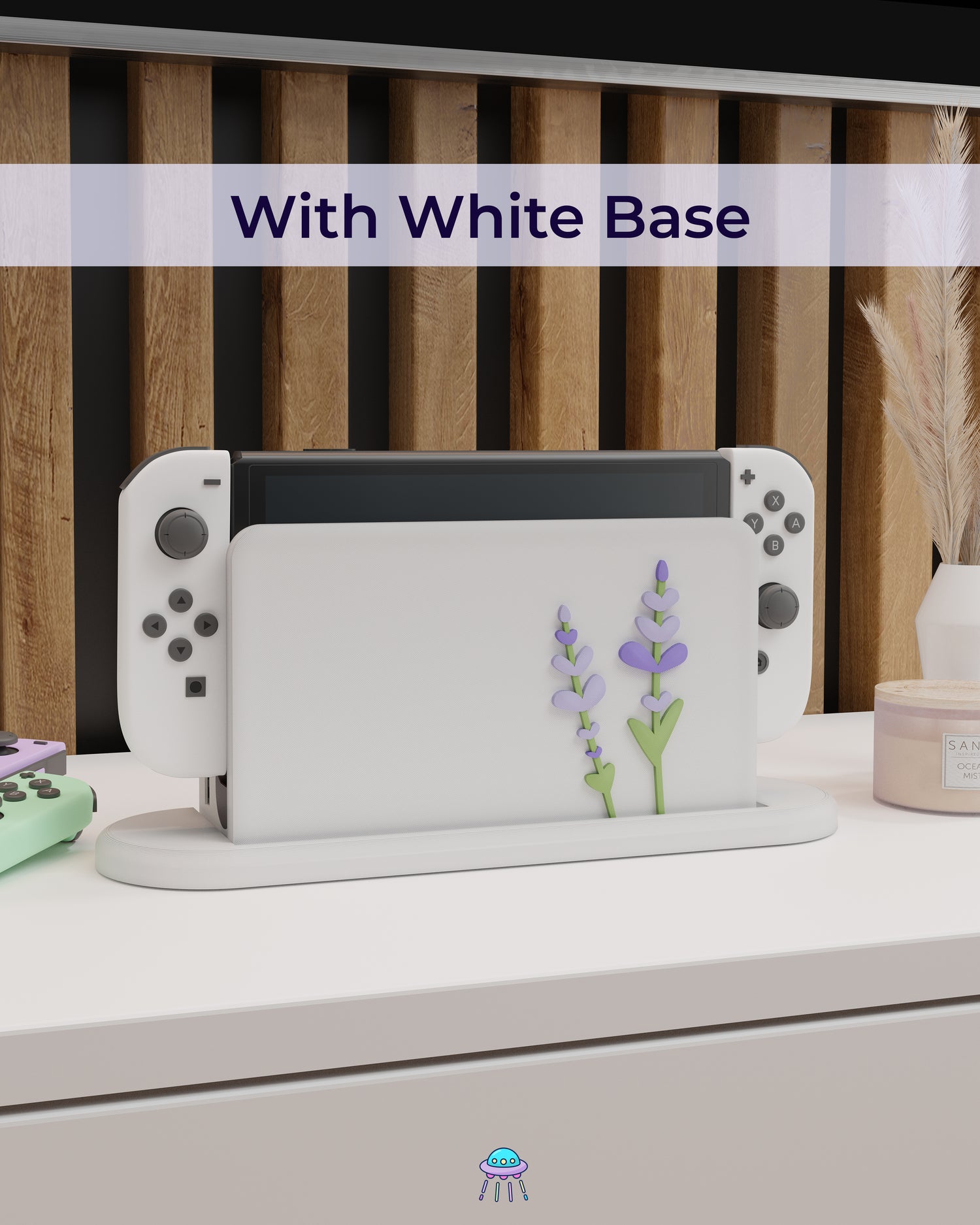 Lavender Dock Cover for Nintendo Switch – Original Faceplate Design
