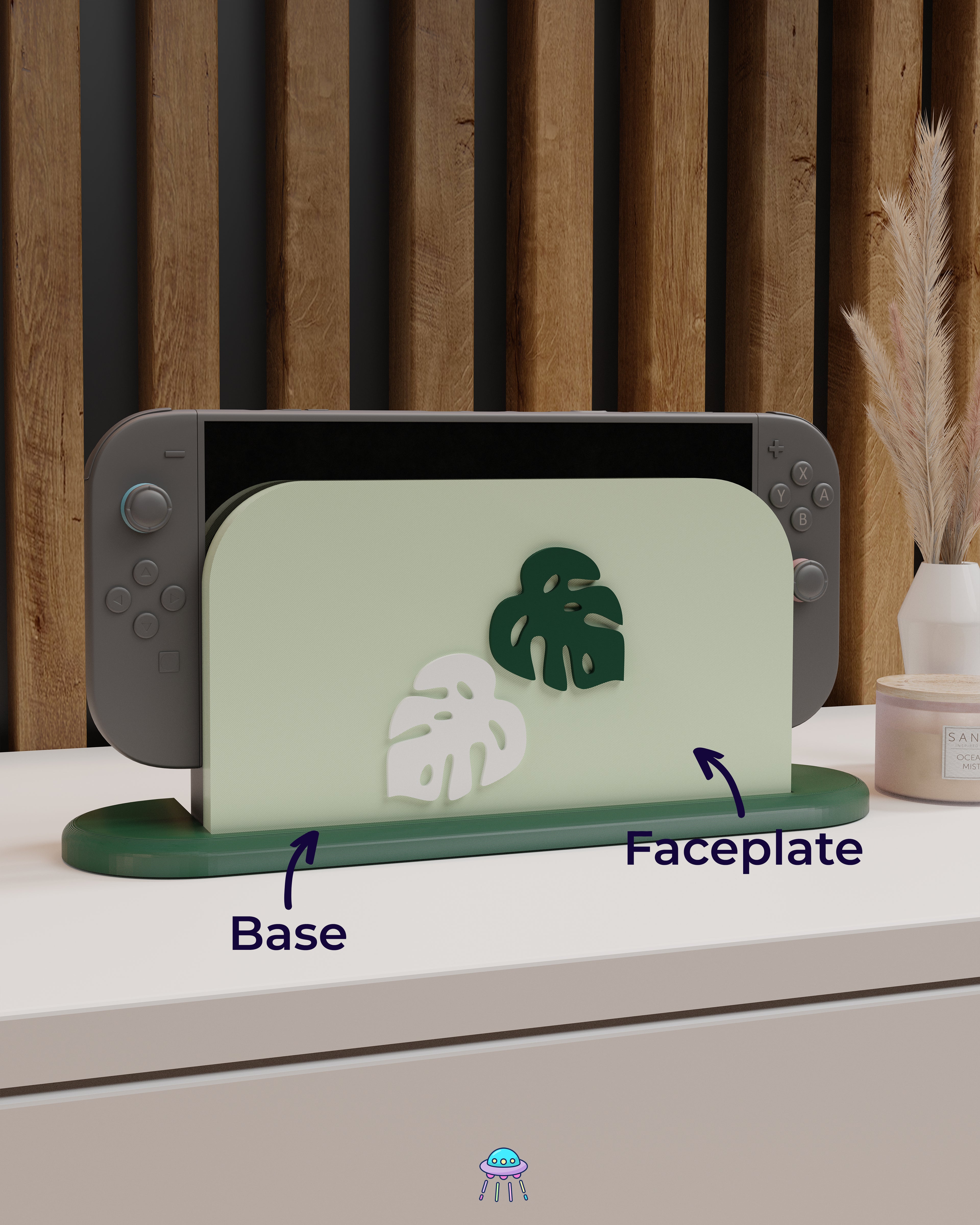 Leafy Dock Cover for Nintendo Switch 2 – Original Faceplate Design