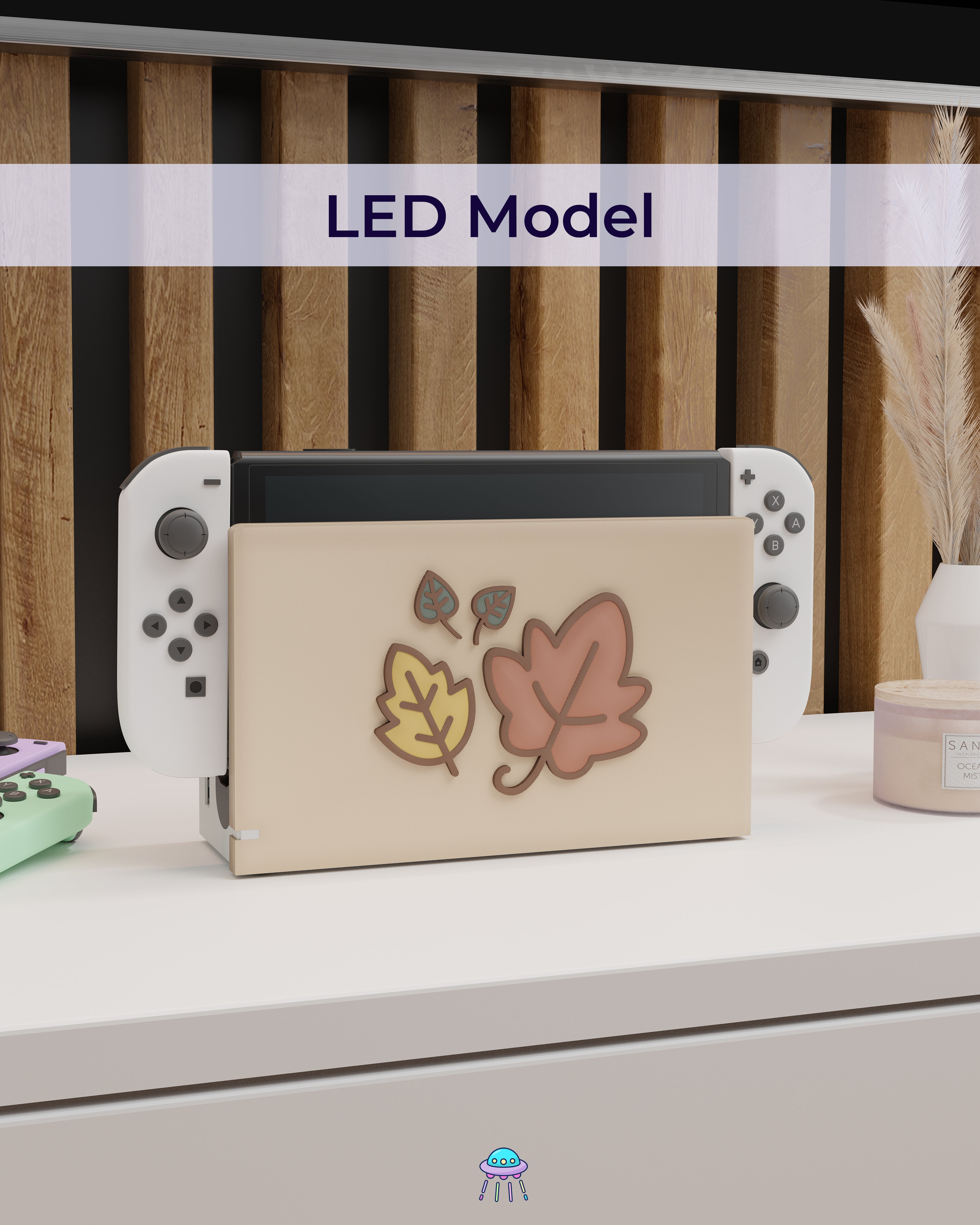 Little Leaves Cover for Nintendo Switch – Original Faceplate Design