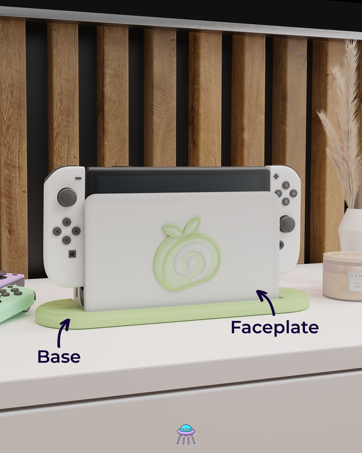 Matcha Roll Dock Cover for Nintendo Switch – Original Faceplate Design