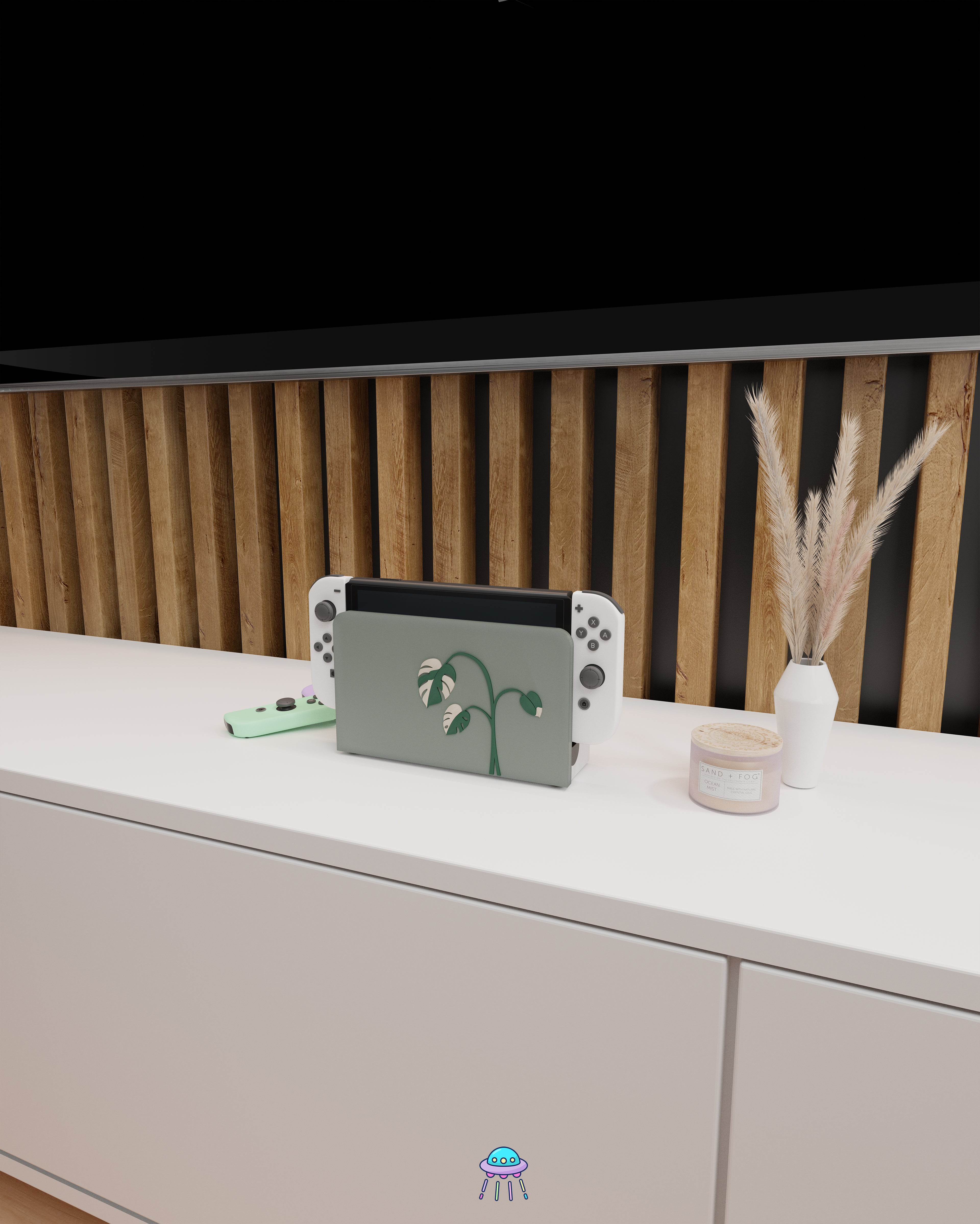 Monstera Albo Cover for Nintendo Switch – Original Faceplate Design