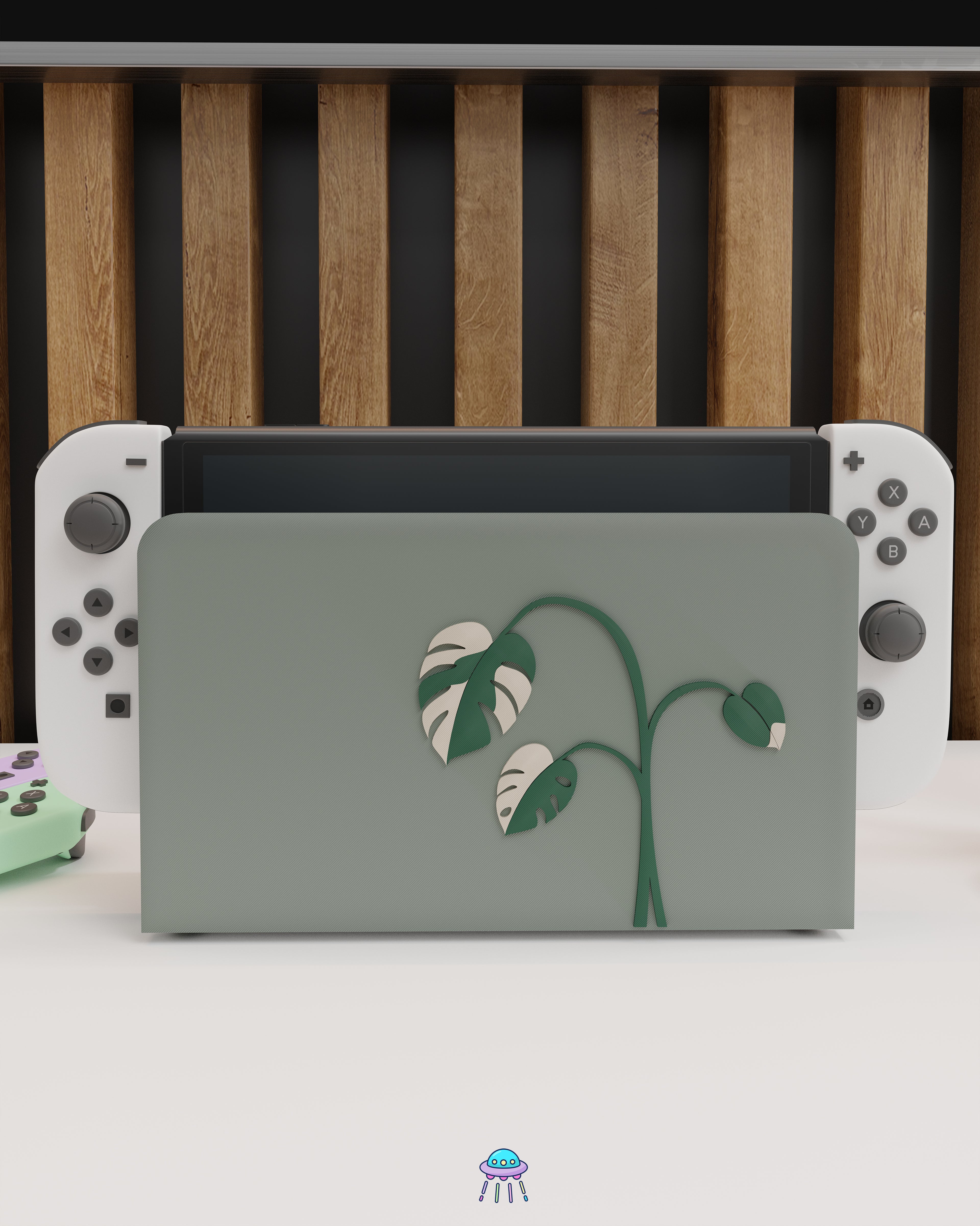Monstera Albo Cover for Nintendo Switch – Original Faceplate Design